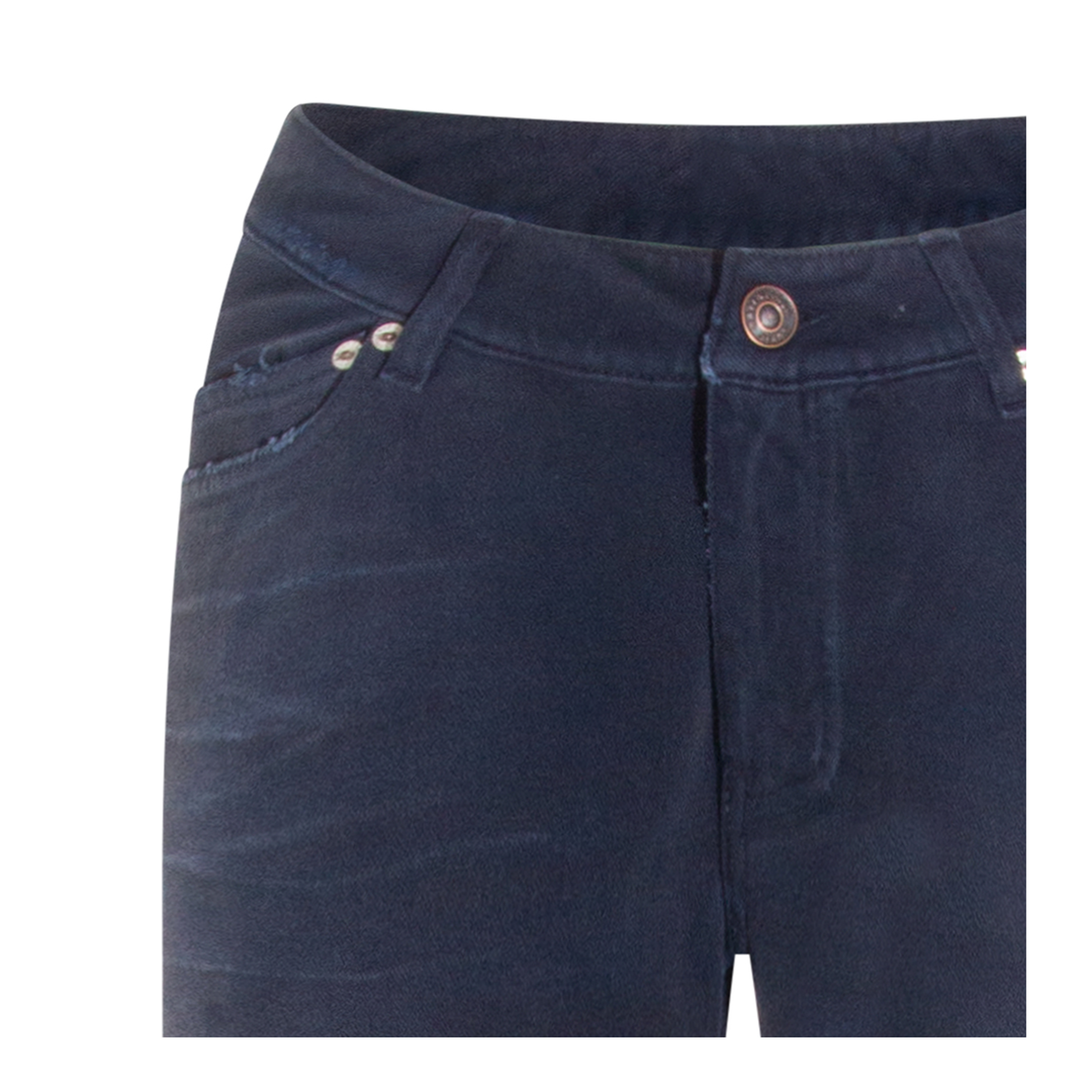 Curved Waist Pants in Navy/Dirty Dark - Image 5