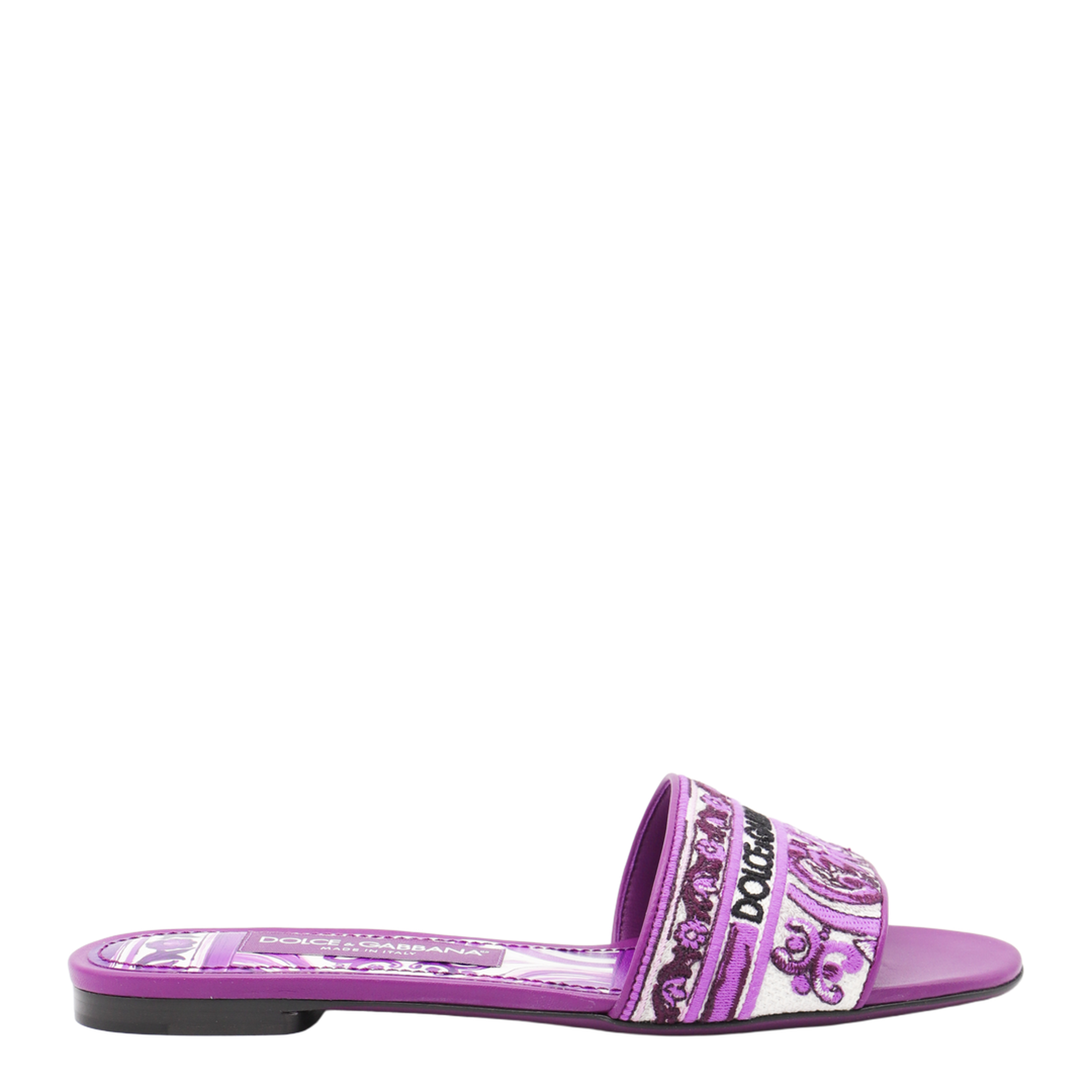 Embroidered Slides in Multicolor - Image 2