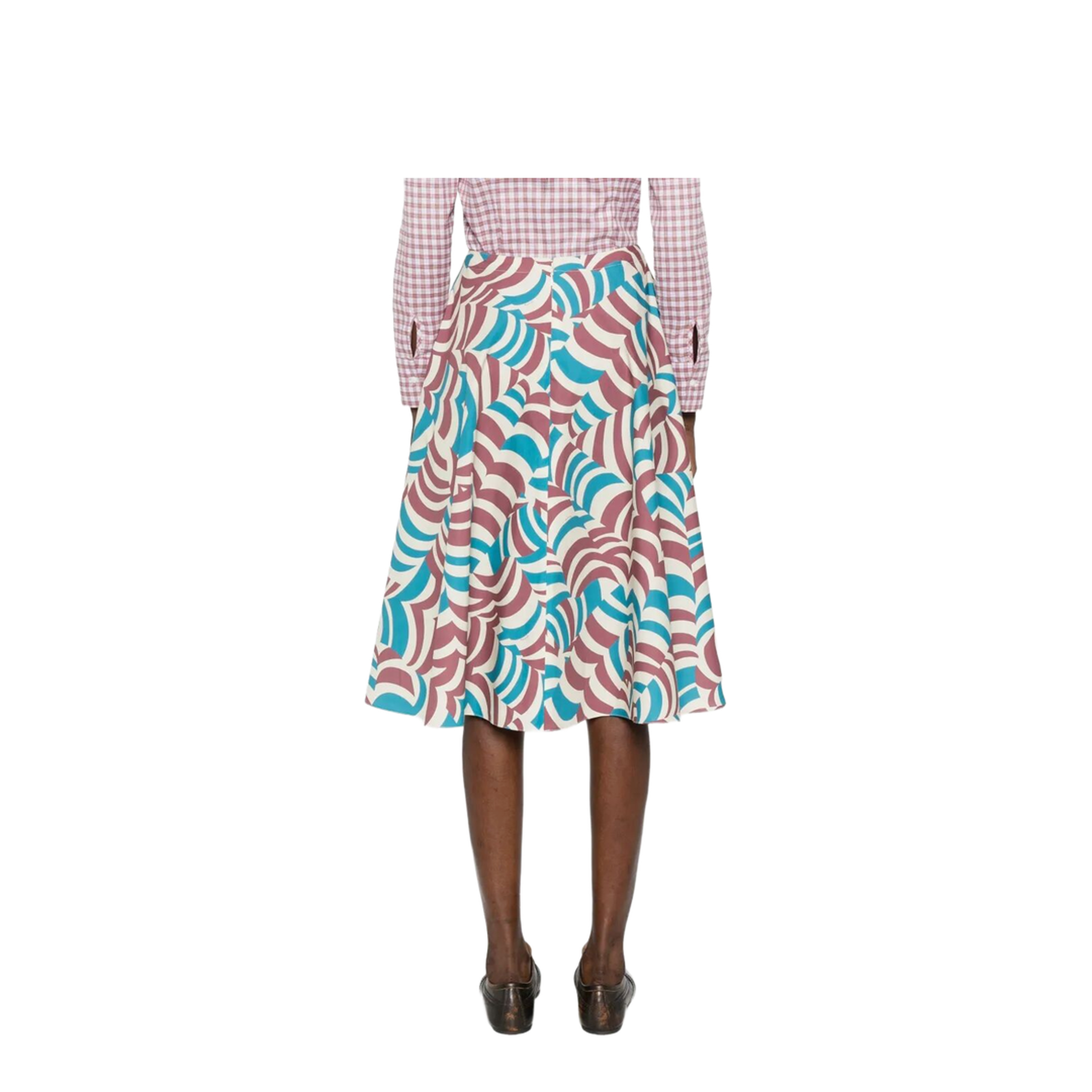 Printed Cotton Midi Skirt - Image 3