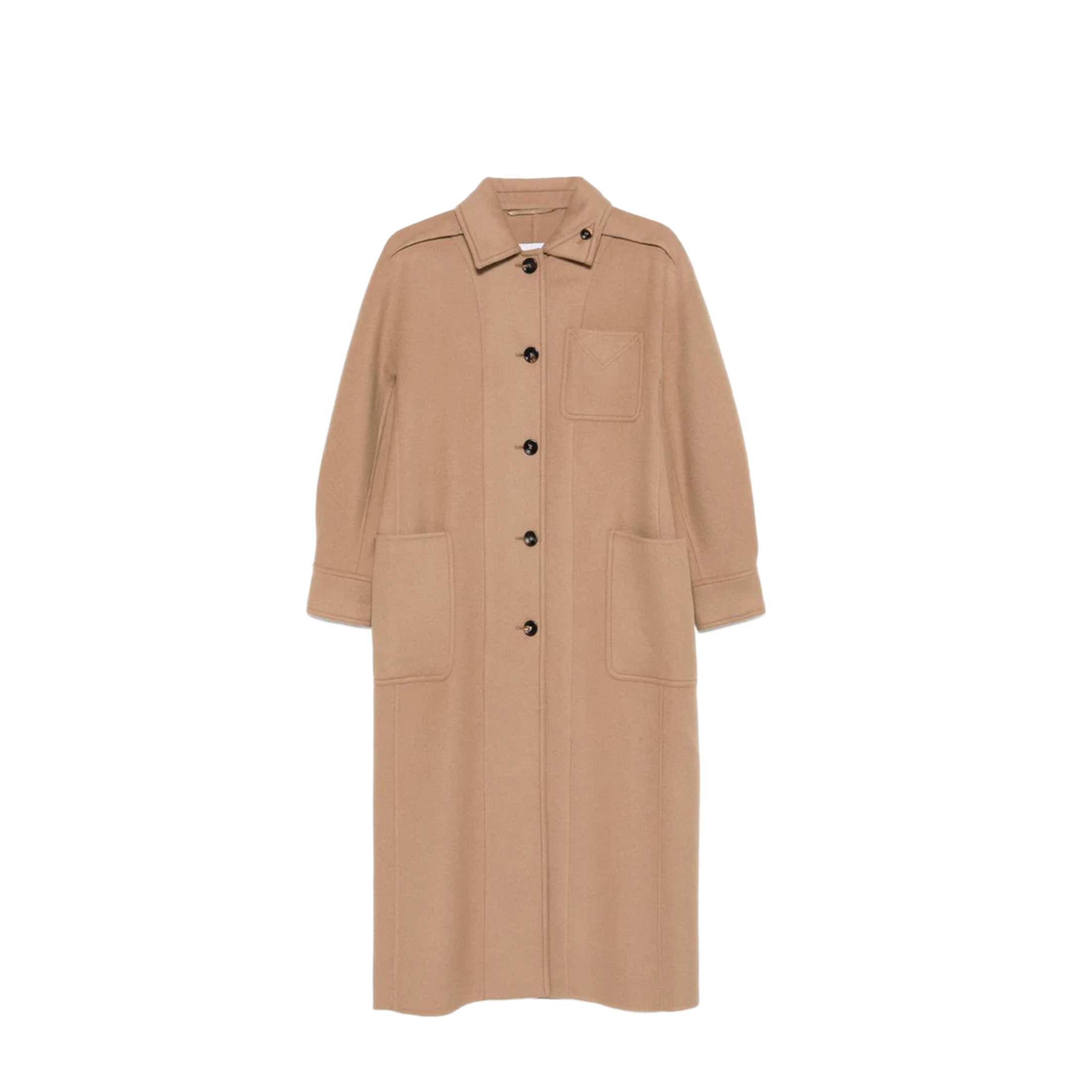 Brown Virgin Wool Coat - Image 1