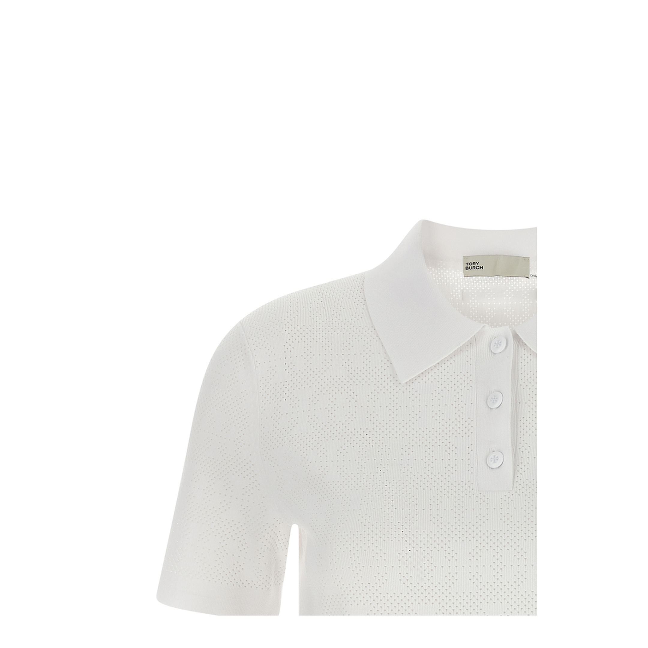 Pointelle Viscose Polo Shirt - Image 3