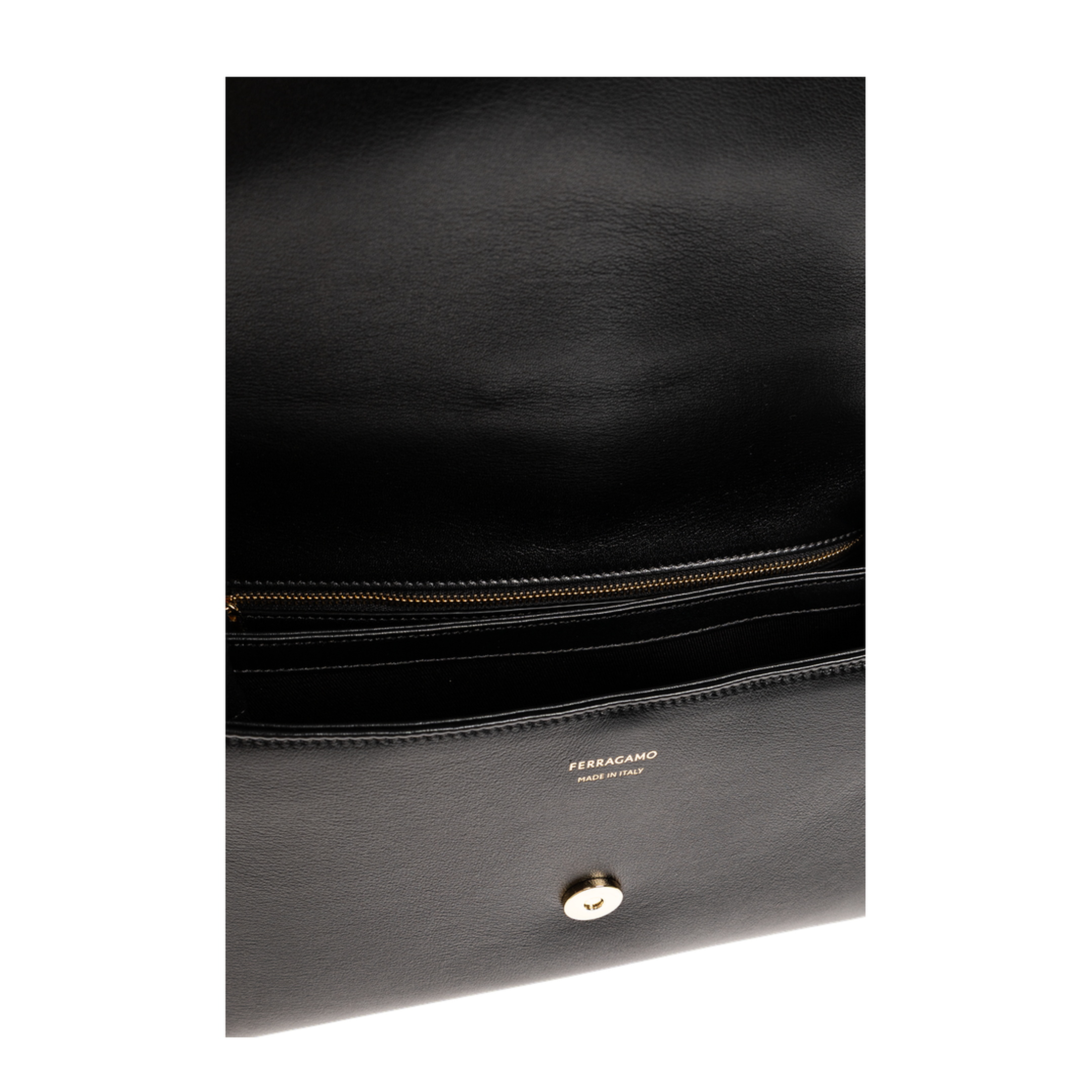 Front Flap Shoulder Bag Small Calfskin - Nero - Image 5