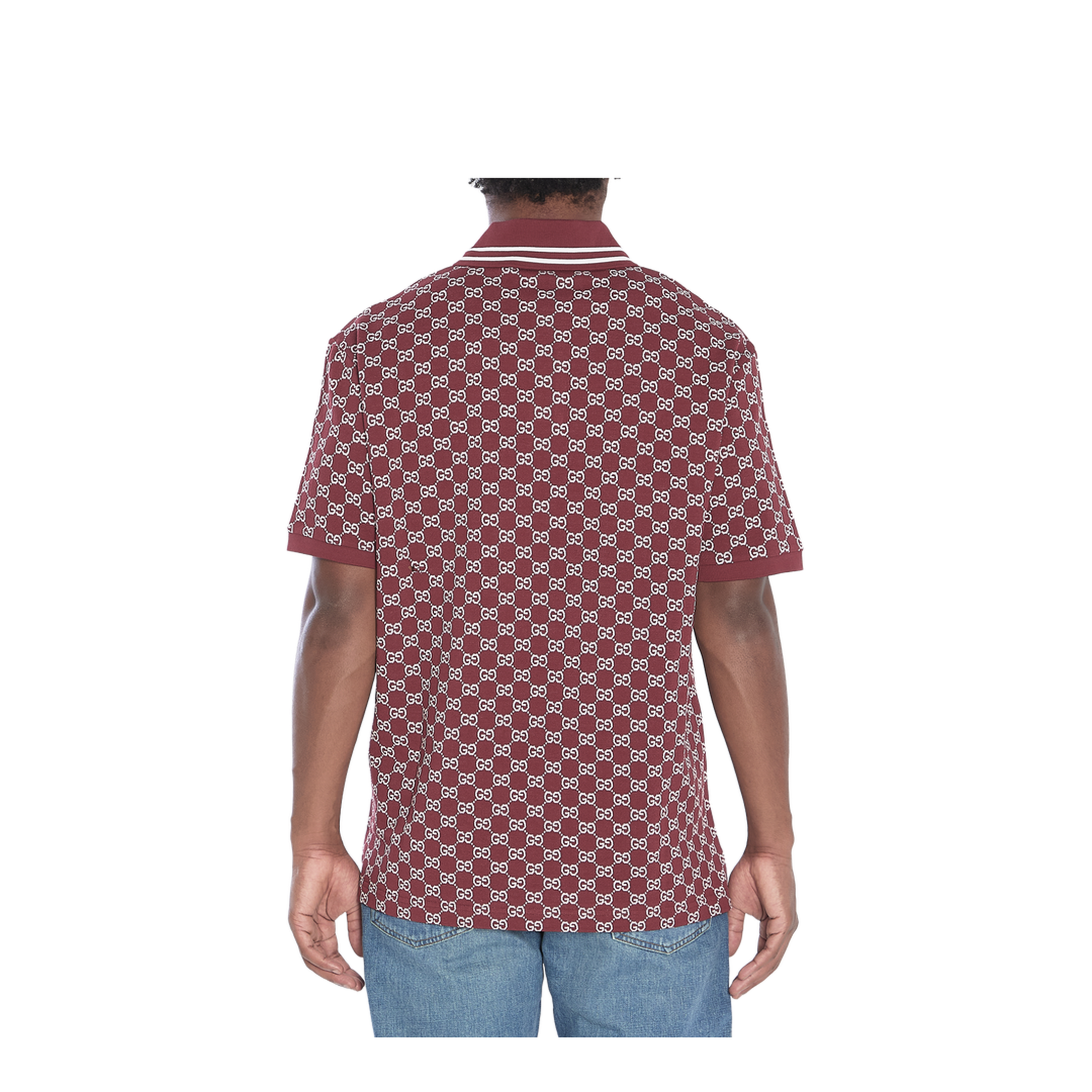 Cotton Piquet Jacquard Polo Shirt - Image 4