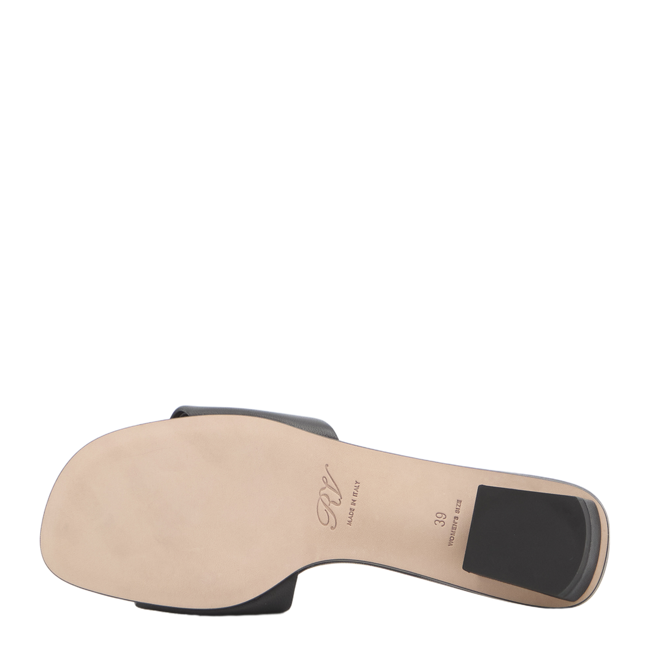 Square Buckle Leather Slides - Image 4