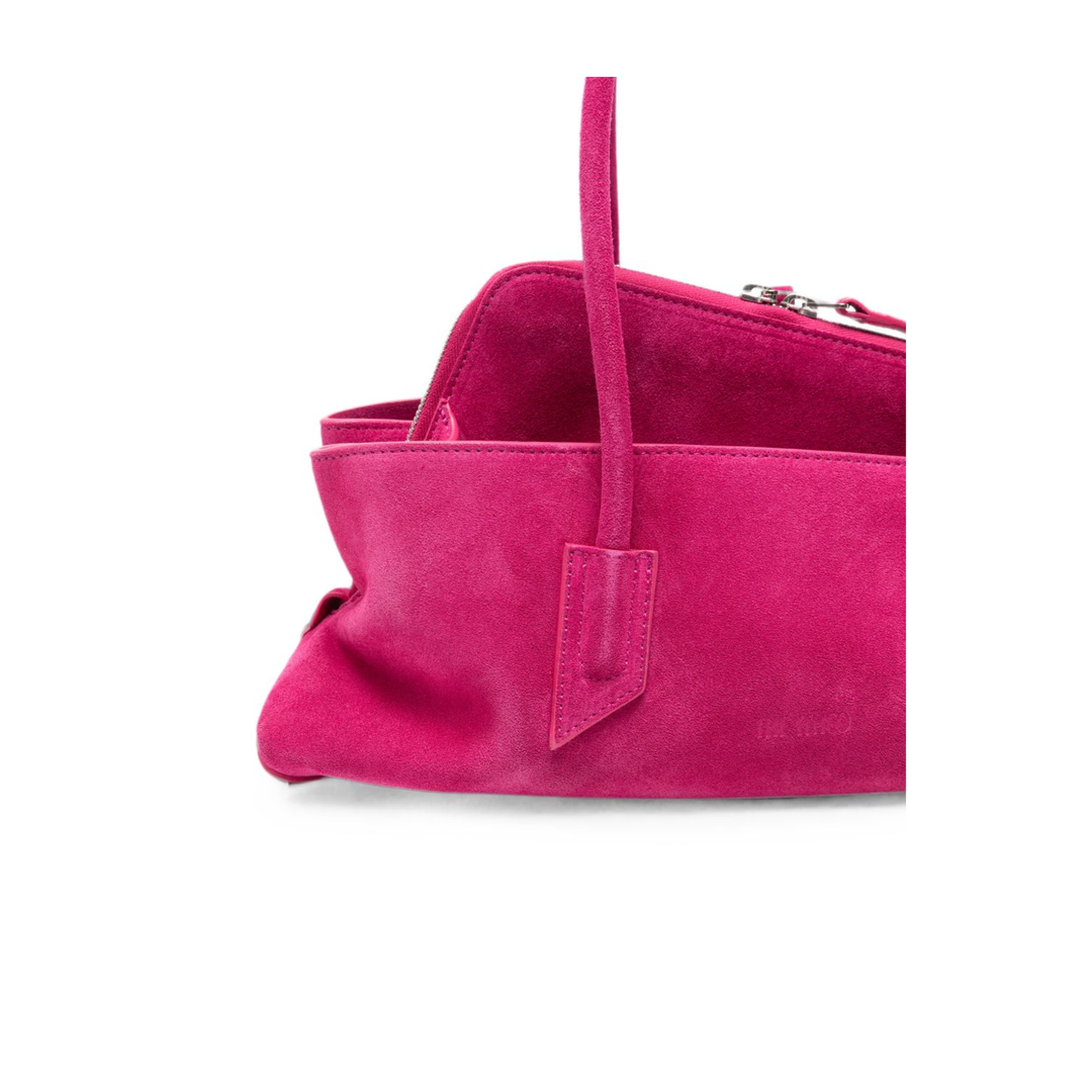 La Passeggiata Small Suede Top Handle Bag - Cyclamen - Image 4