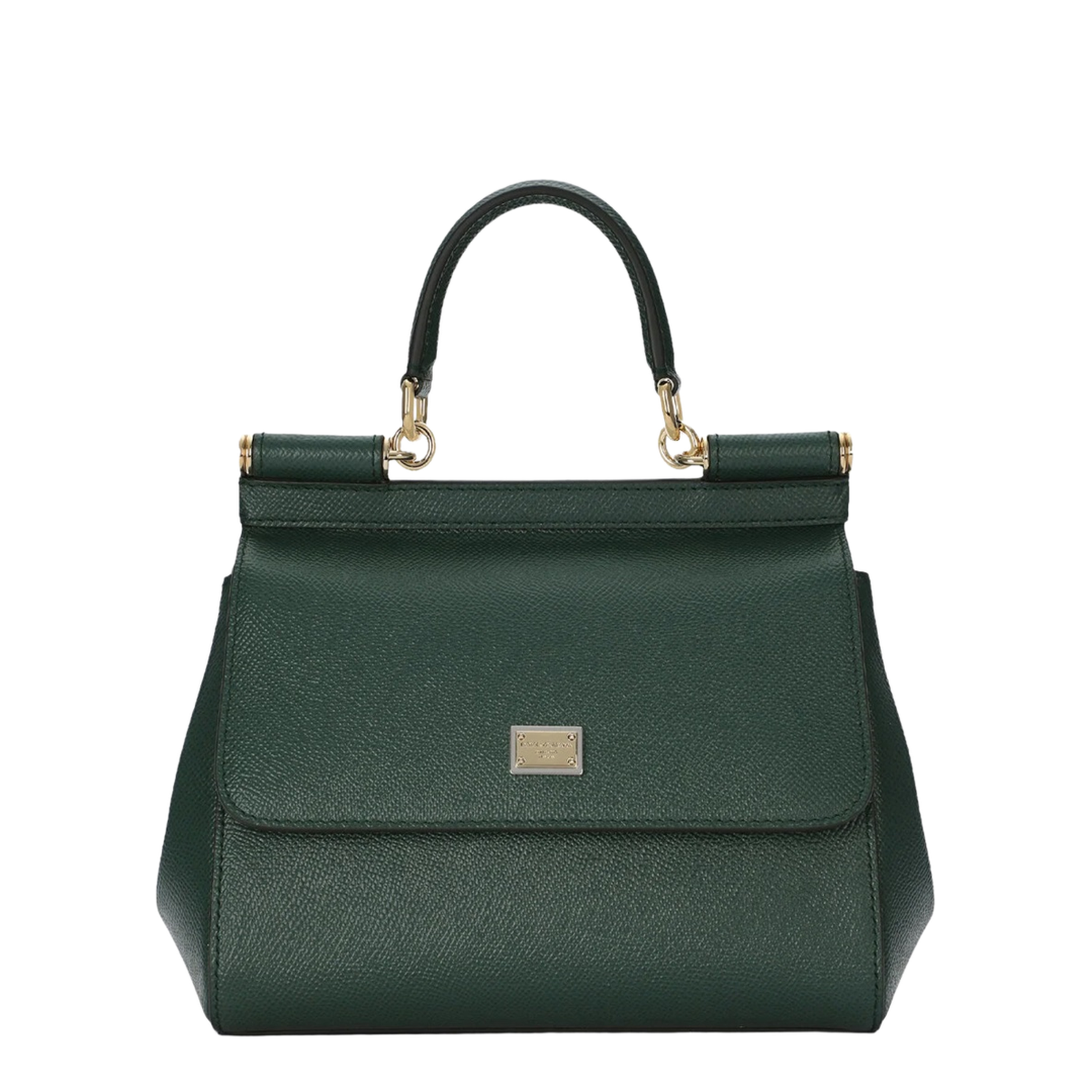 Sicily Small Calfskin Top-Handle Bag - Green - Image 2