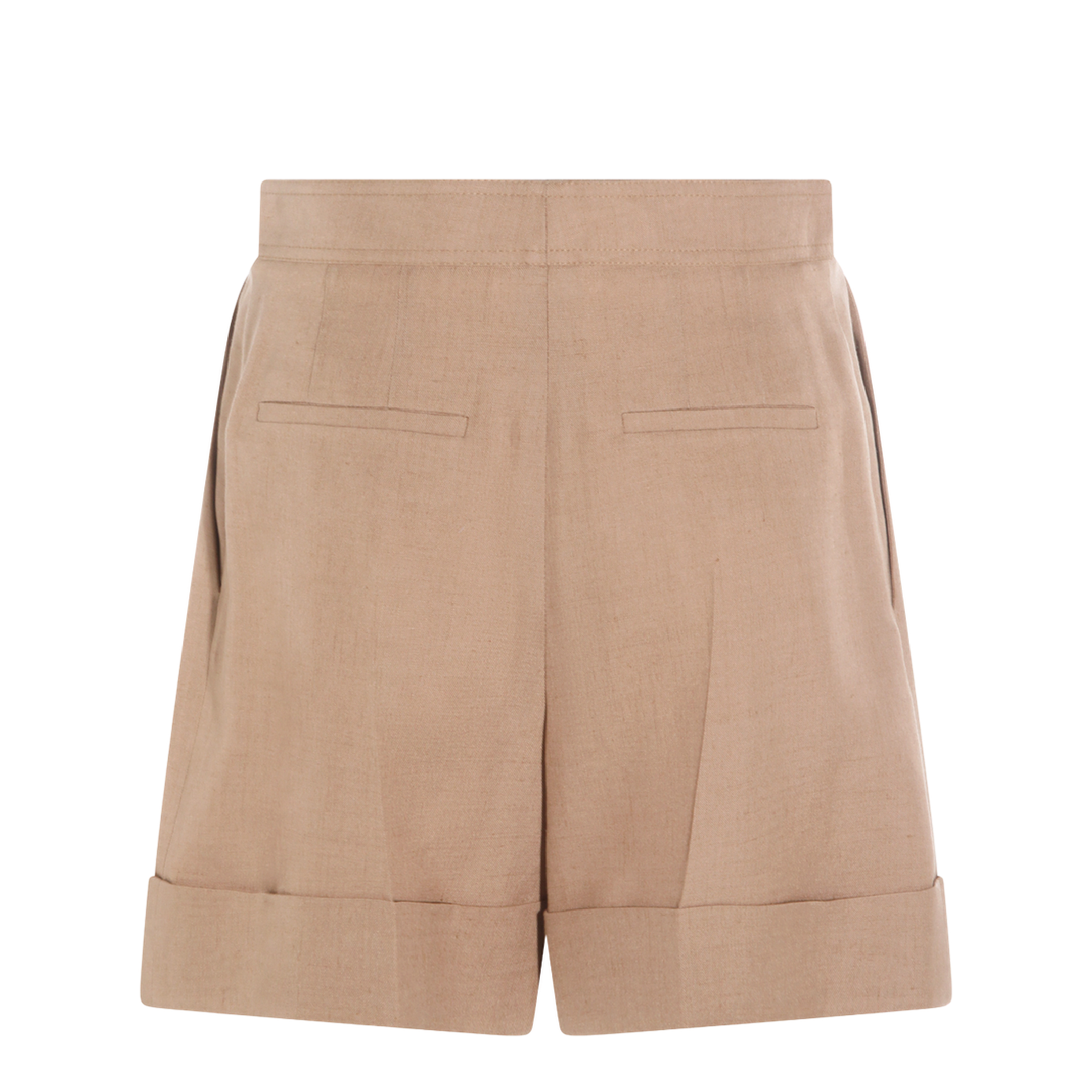 Biscuit Viscose Blend Shorts - Image 4