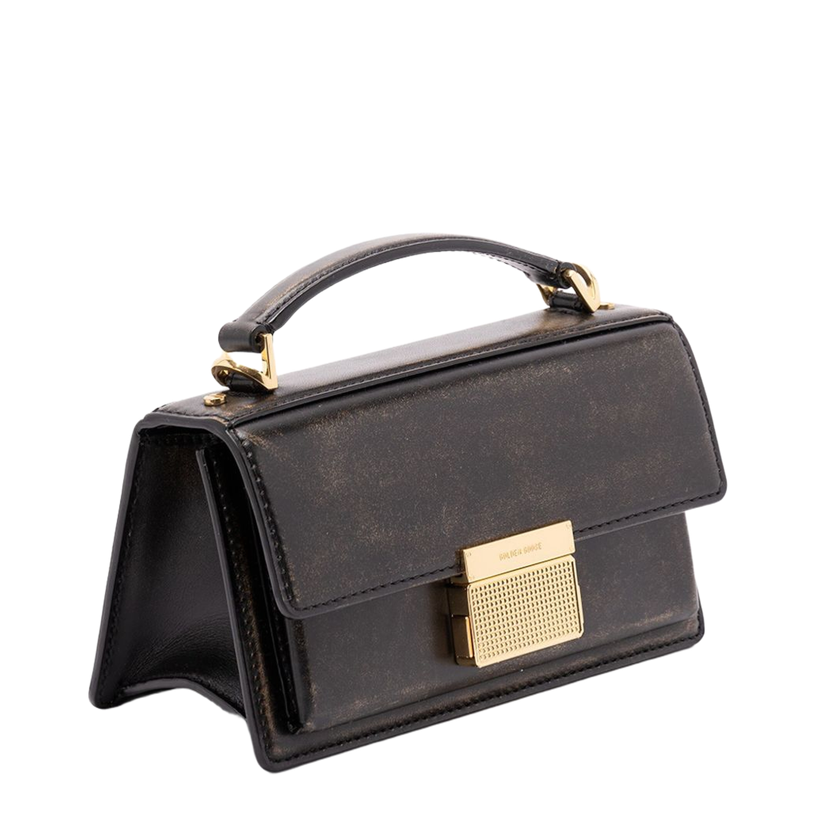 Venezia Small Leather Top-Handle Bag - Dark Brown - Image 3