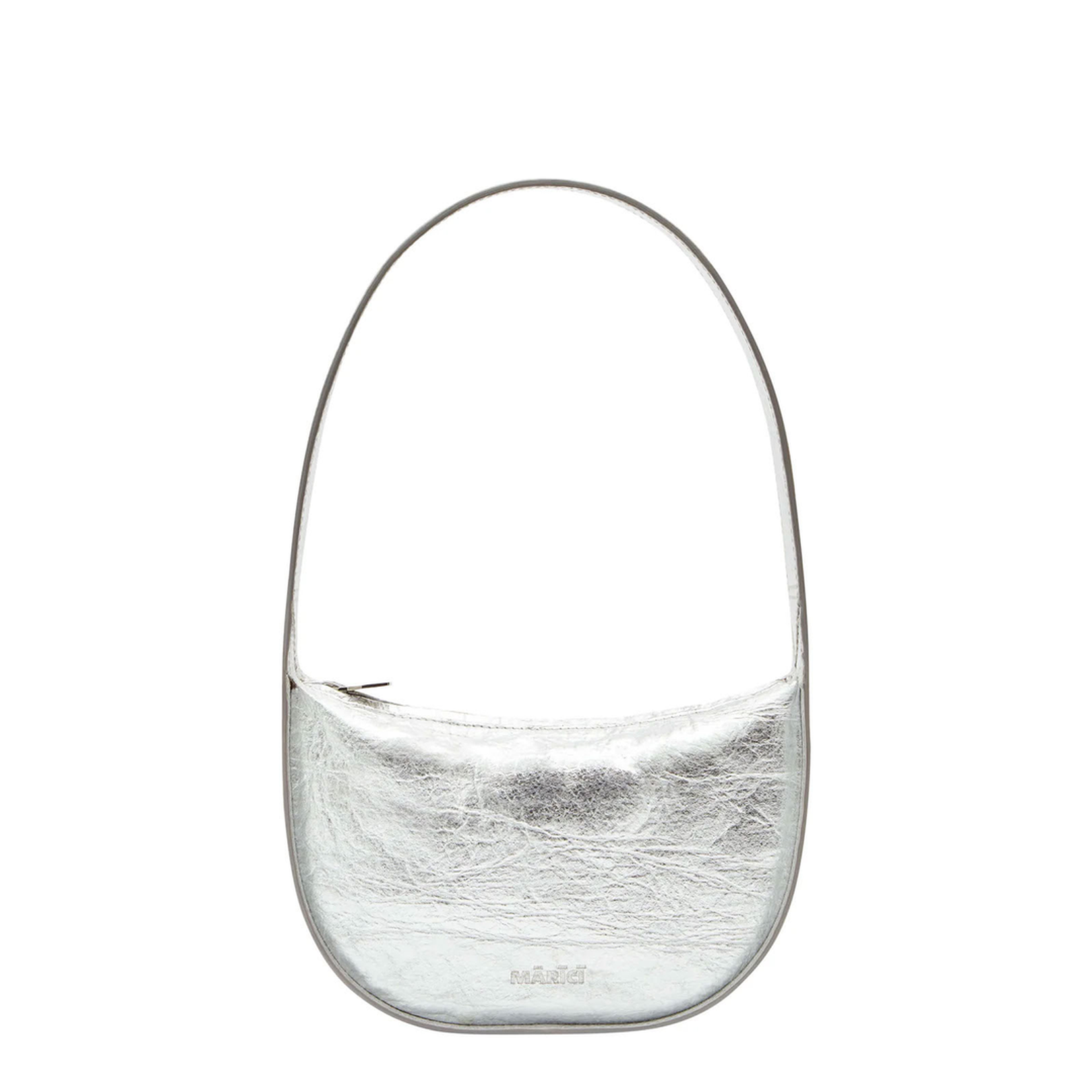 The Chelsea Piñatex Shoulder Bag - Metallic Silver - Image 1