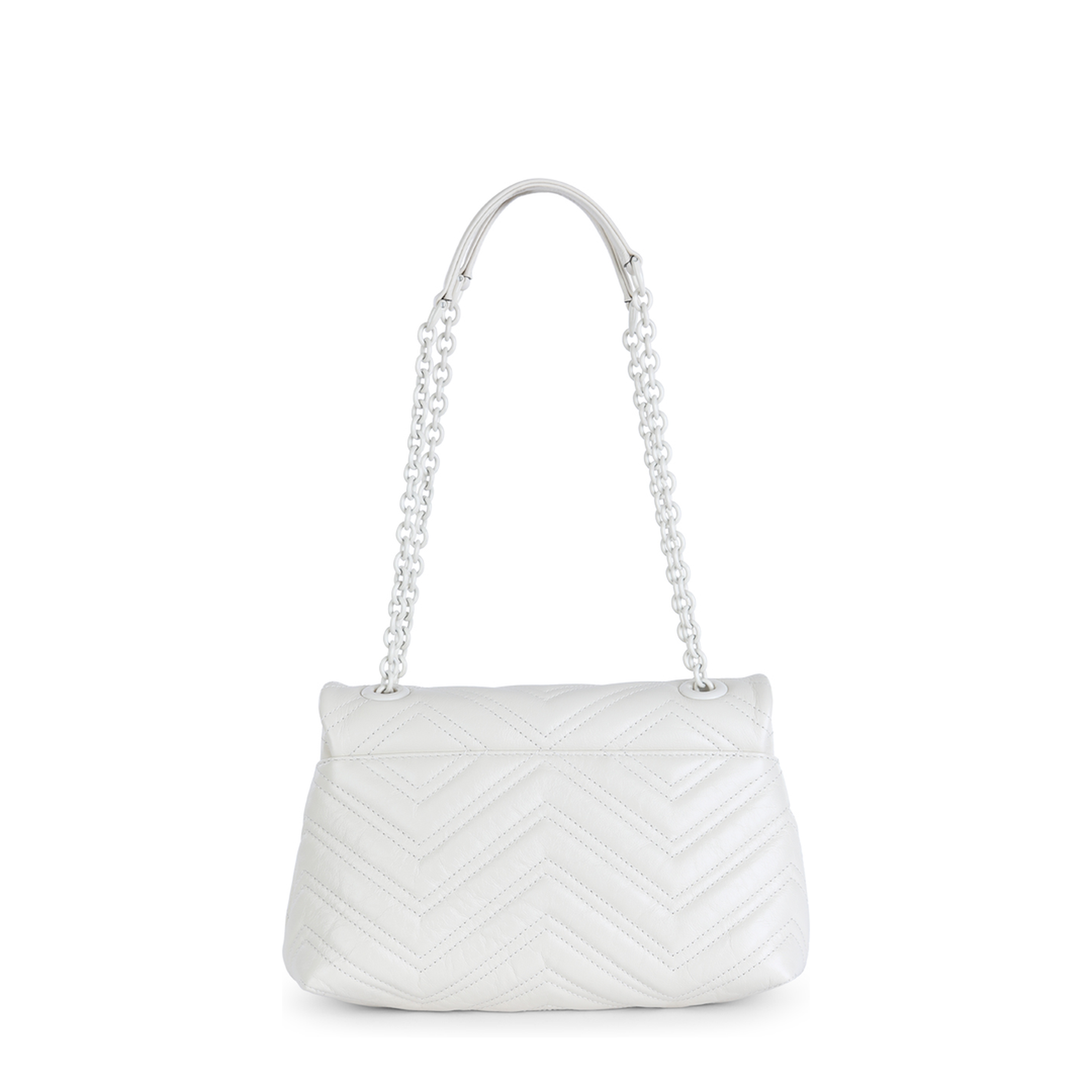 GG Marmont Small Matelassé Chevron Leather Shoulder Bag - Ivory - Image 4