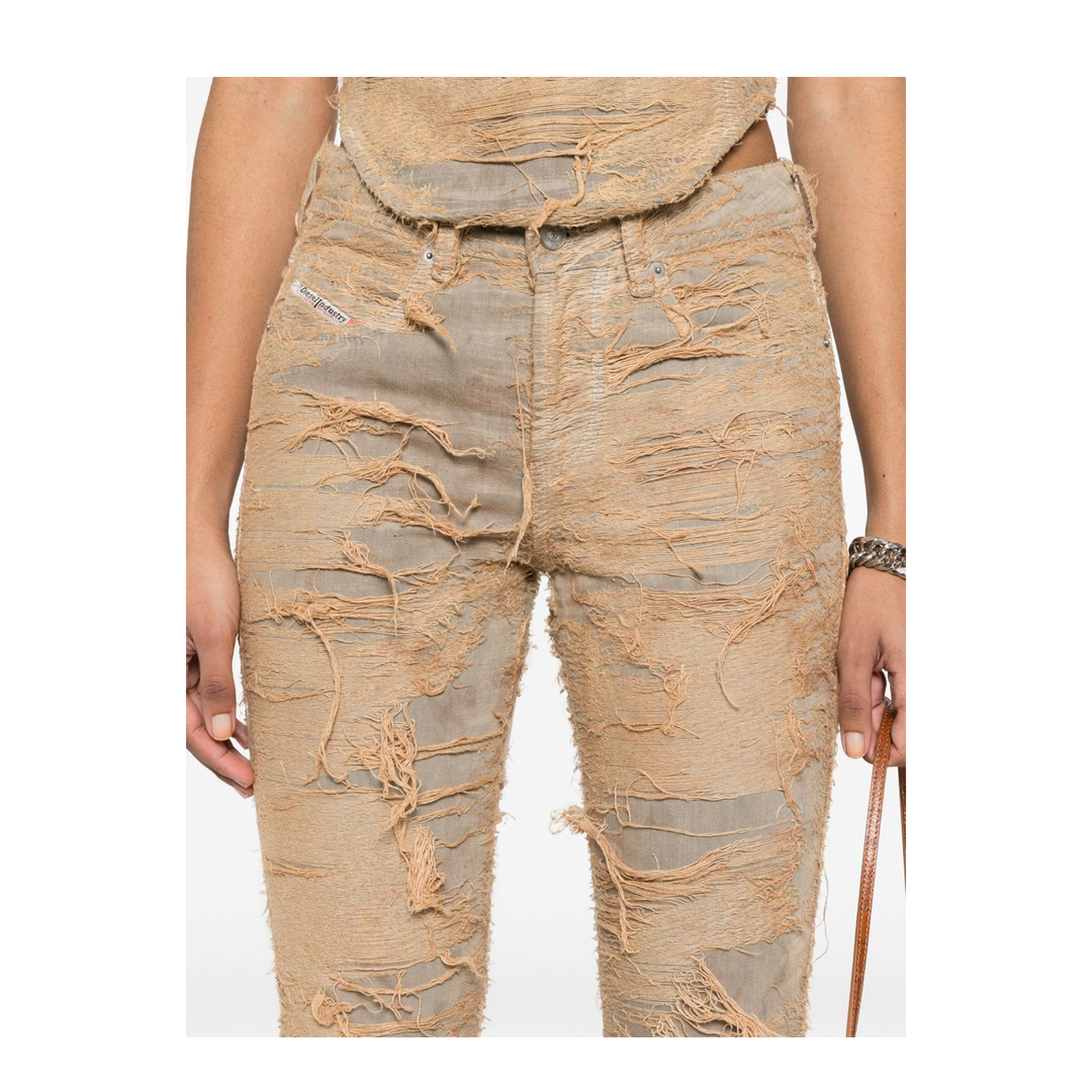 Slim Jeans In Beige - Image 2