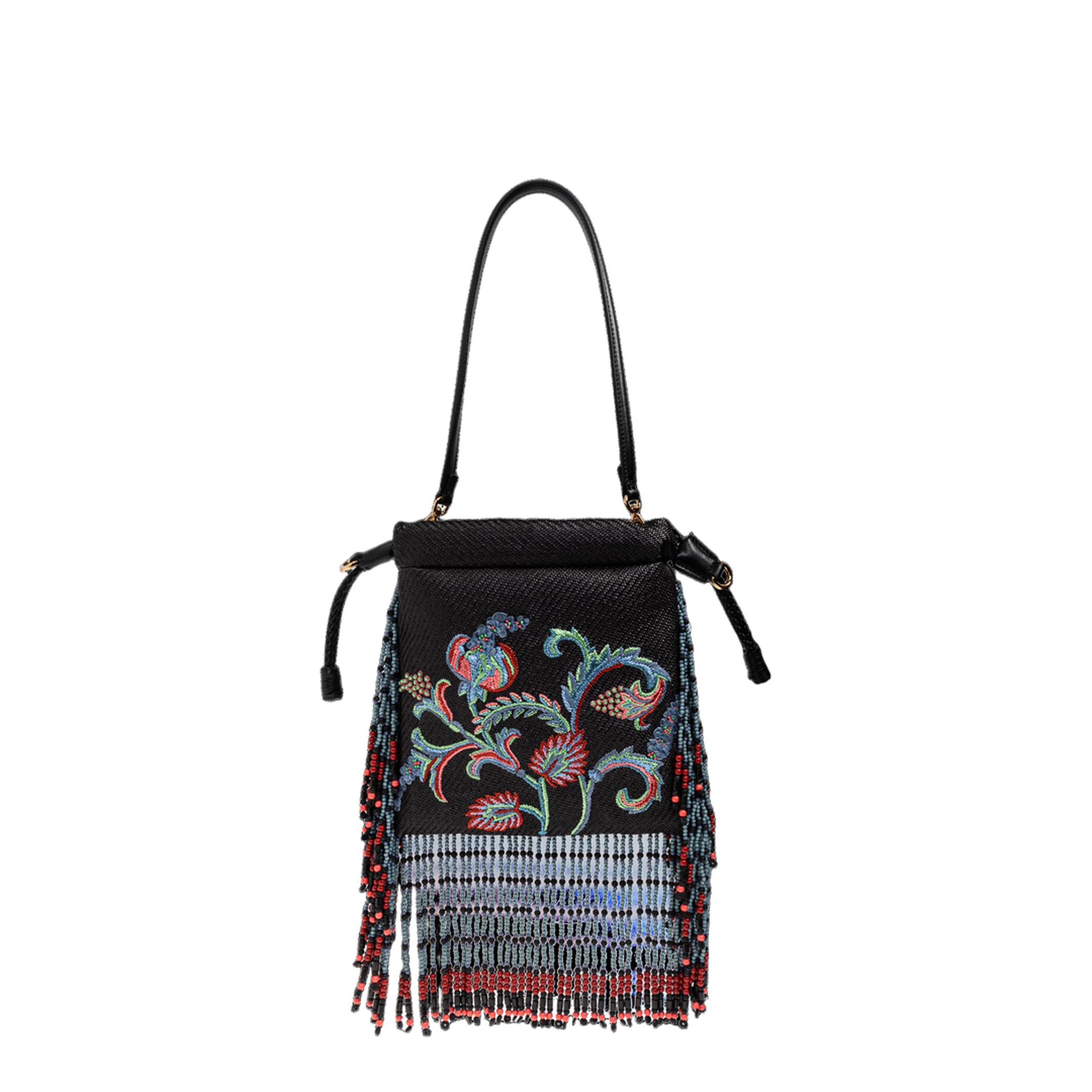 Kalispera Small Raffia Tote Bag - Black - Image 1