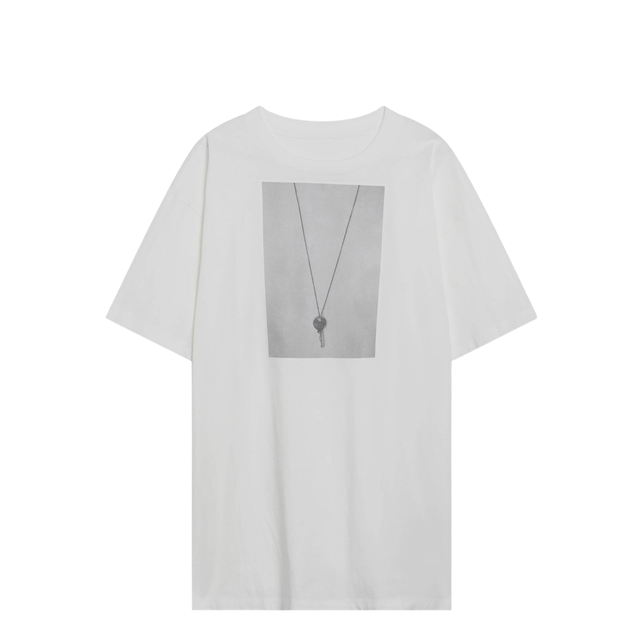 White T-shirt with key print - Image 1