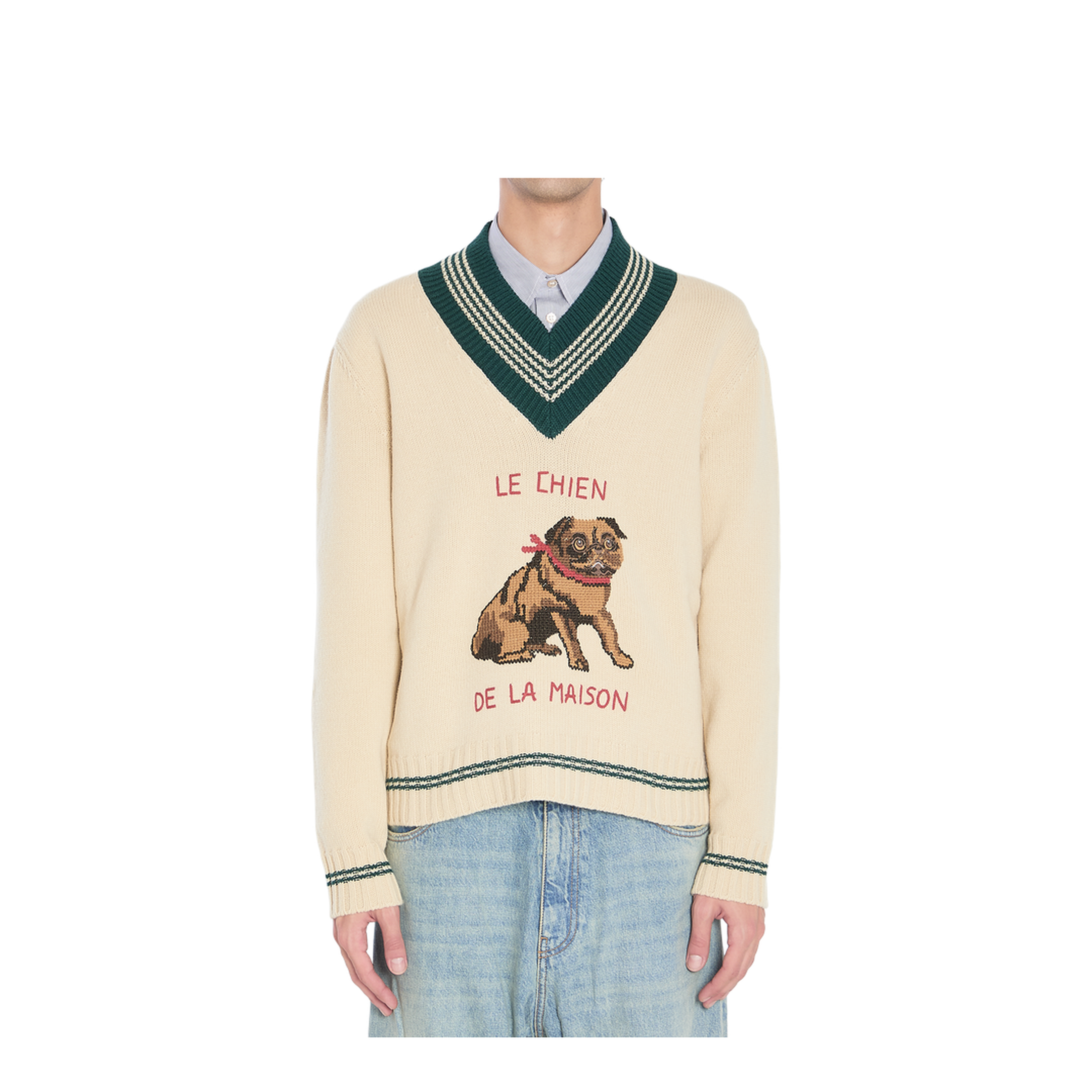 Beige Wool Knitwear - Image 1