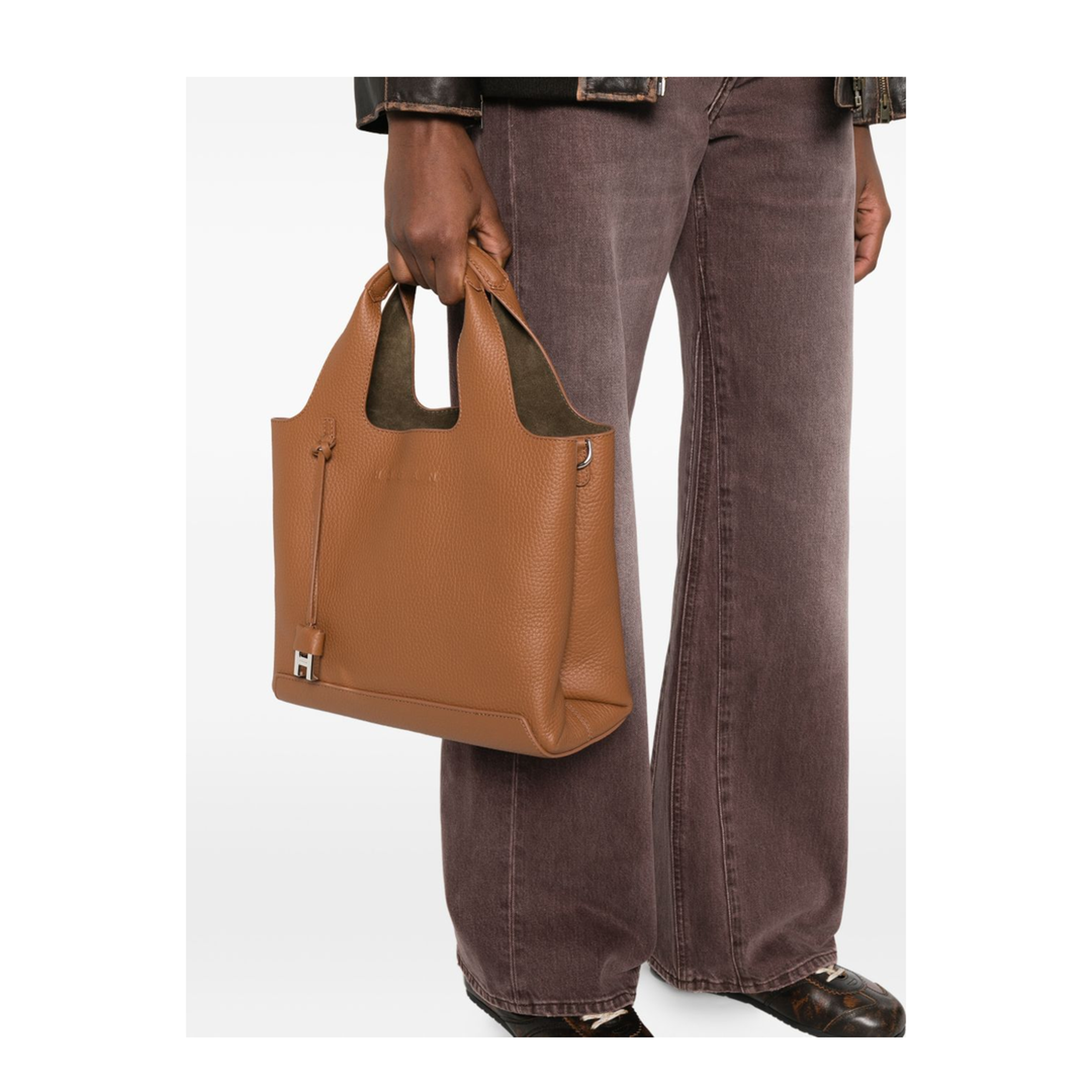 Mini leather tote - Image 3
