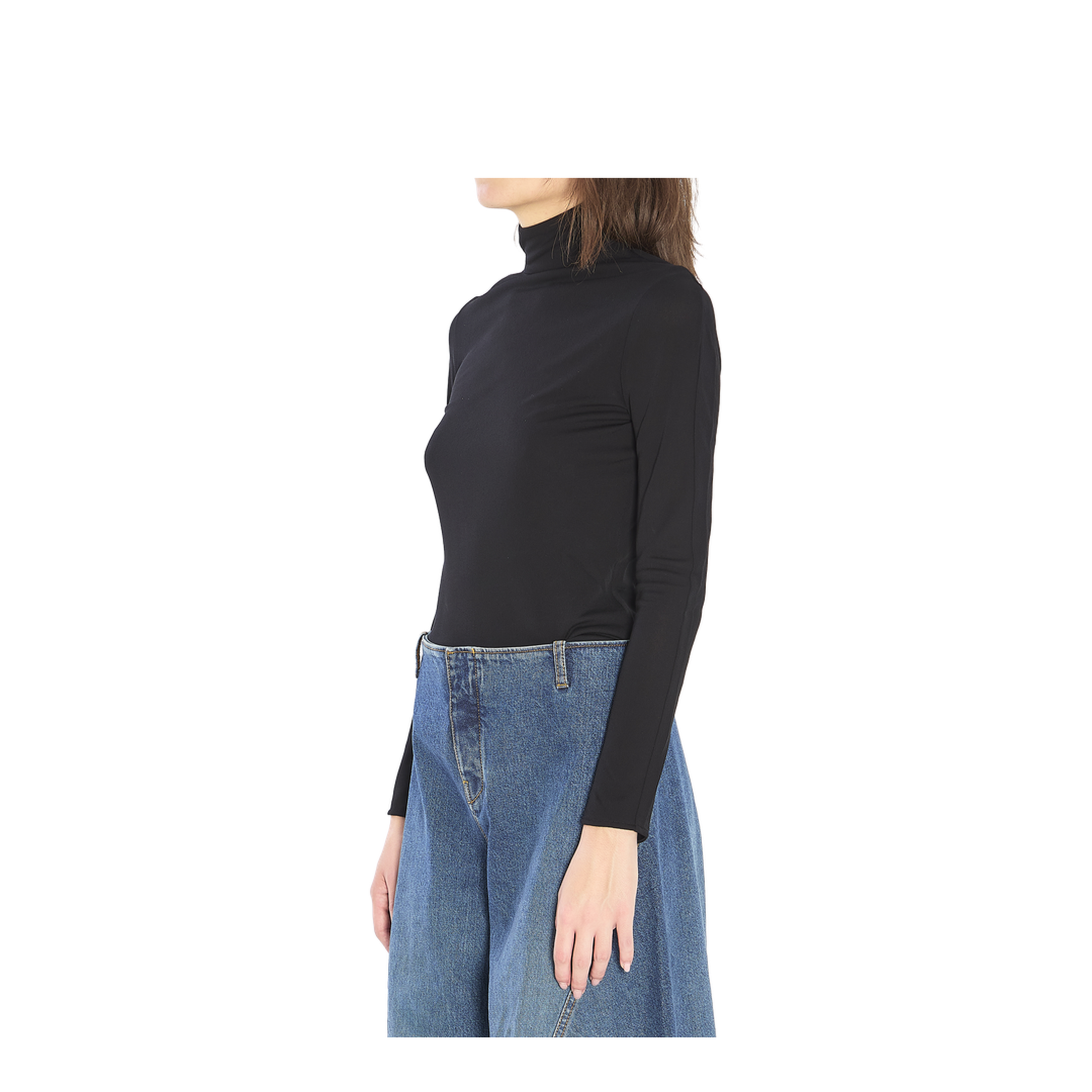 Fluid Jersey Bodysuit with Heart Cut-Out - Image 2