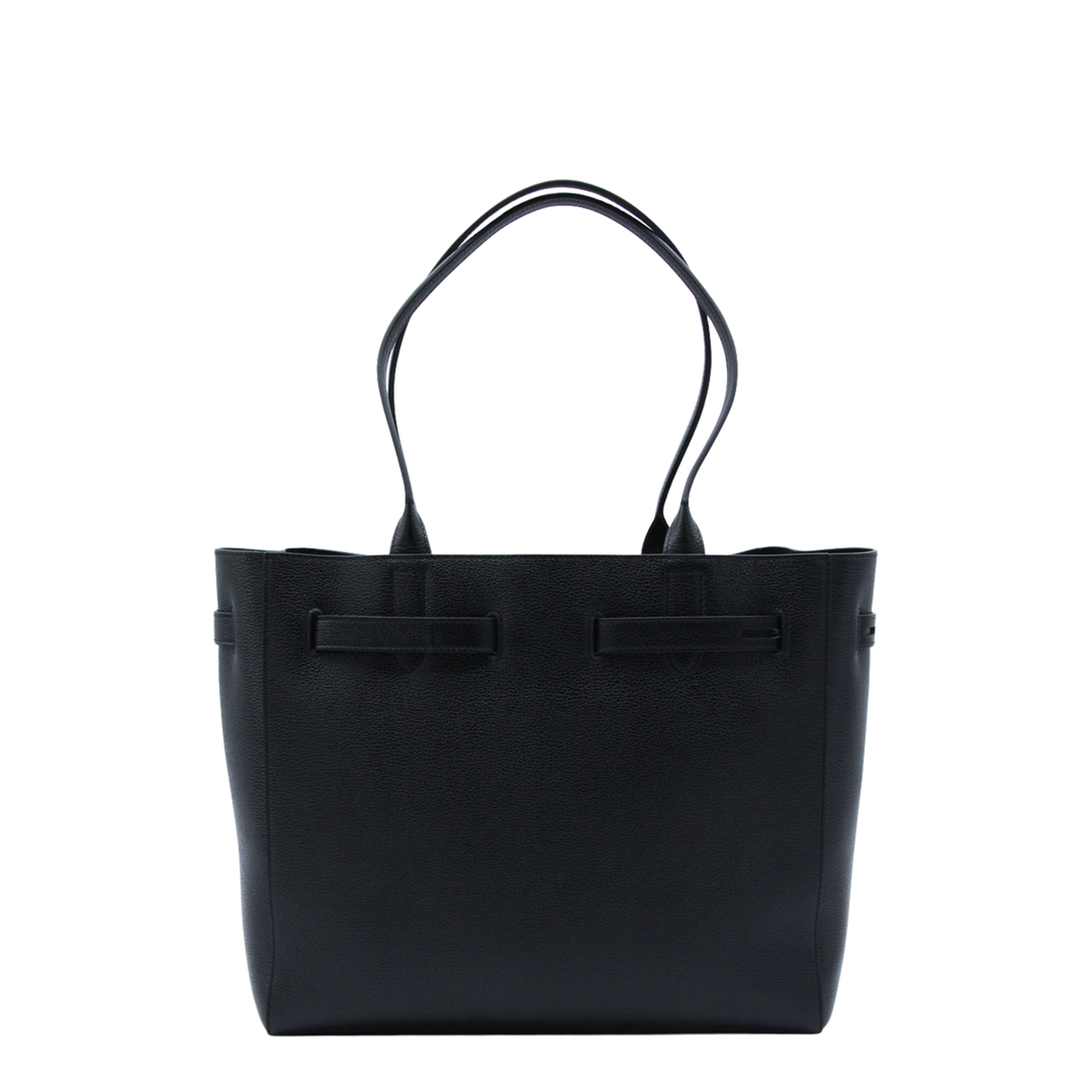 Audrey Medium Calf Leather Tote - Black - Image 5