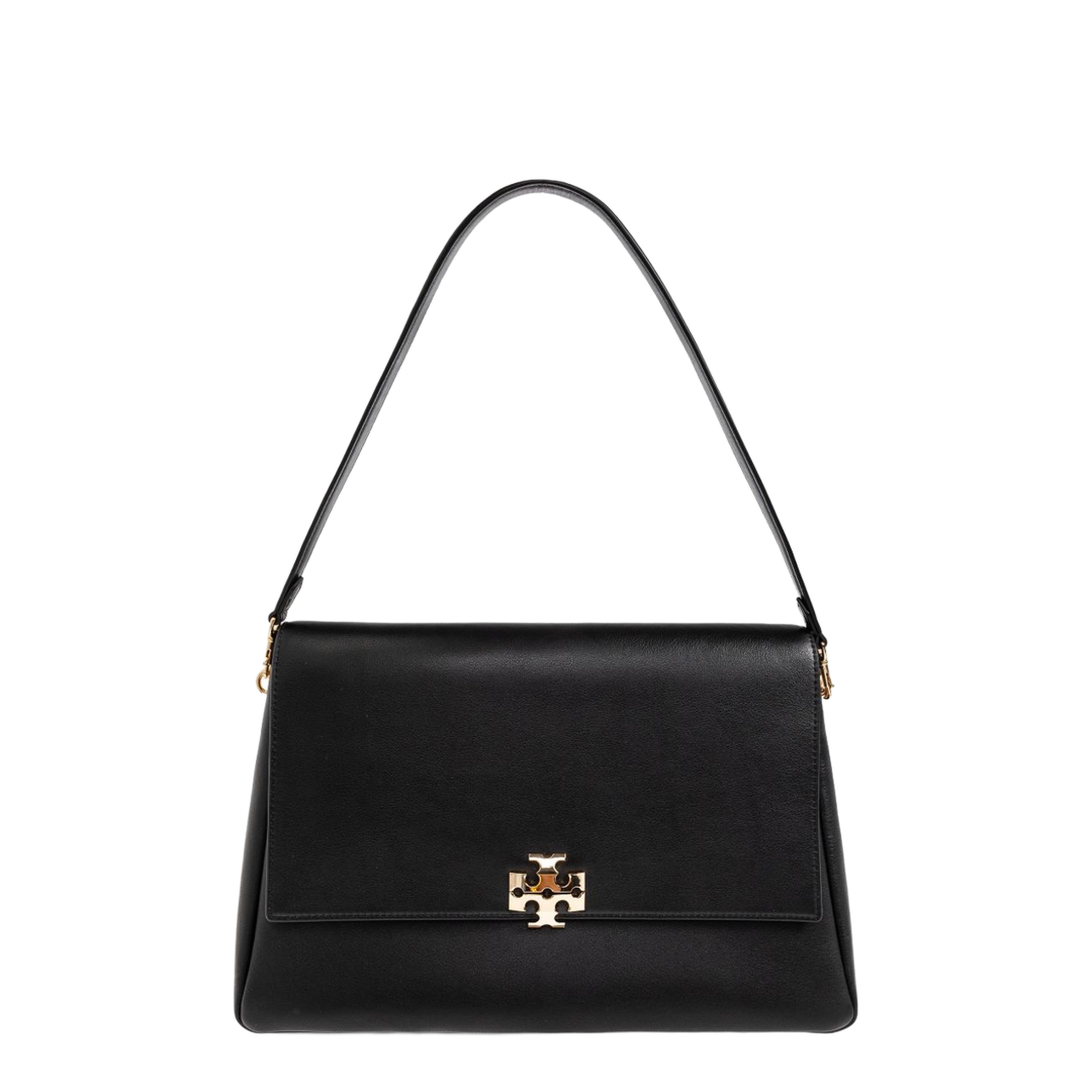 Charlie Large Leather Shoulder Bag - Black - Image 1