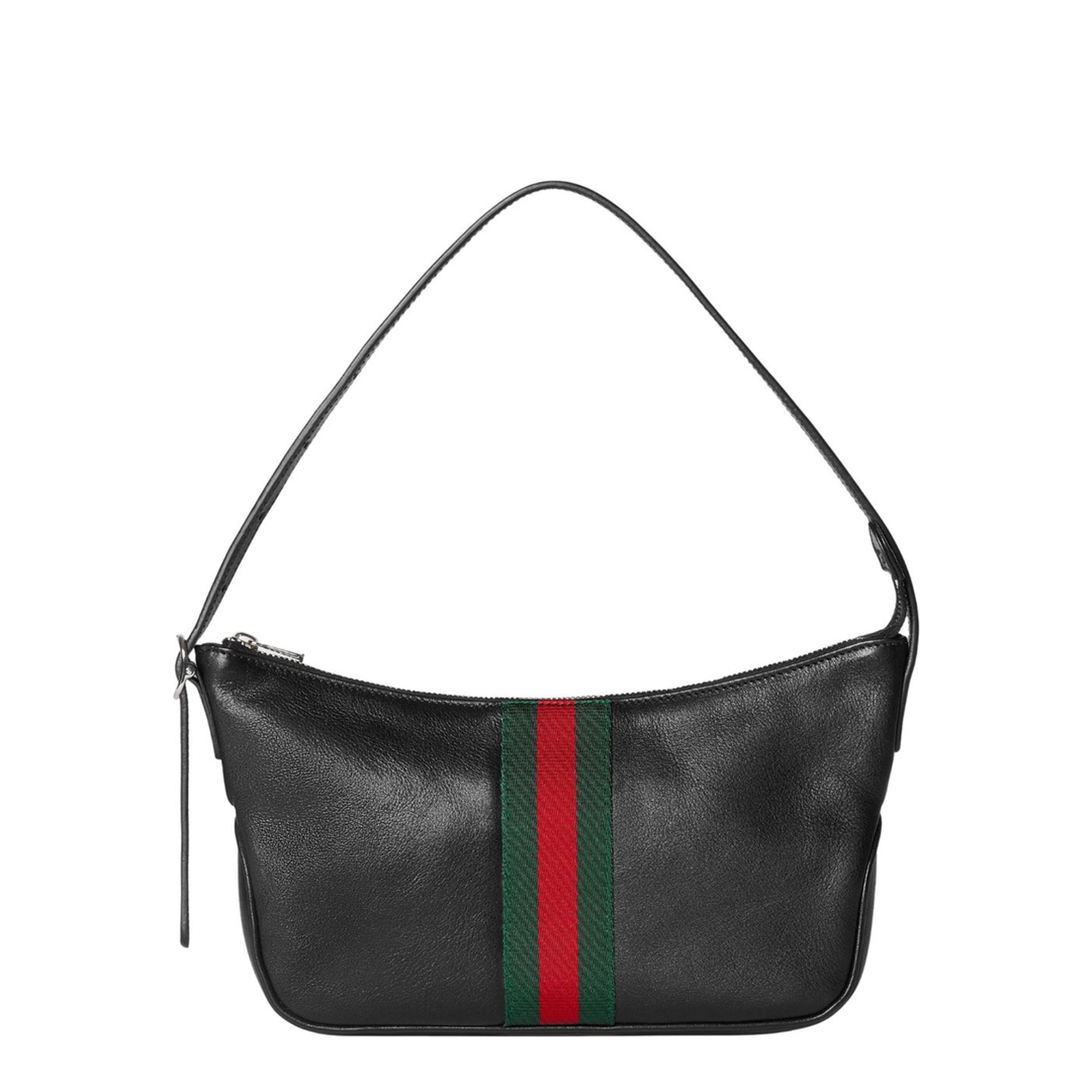 Lunetta Small Crossbody Bag in Black Leather - Image 1