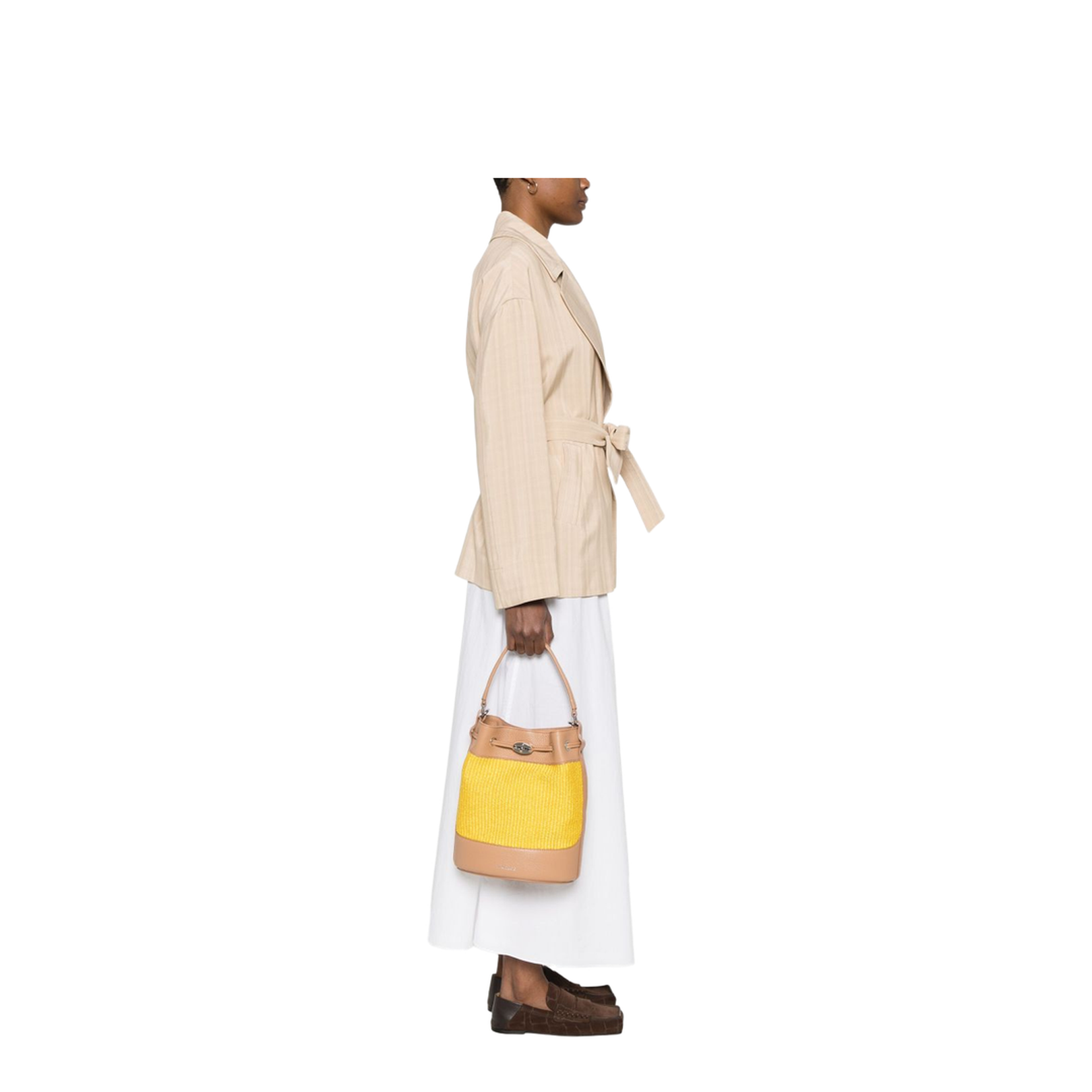 Mondà Vimini Small Straw Bucket Bag - Canary Yellow - Image 5