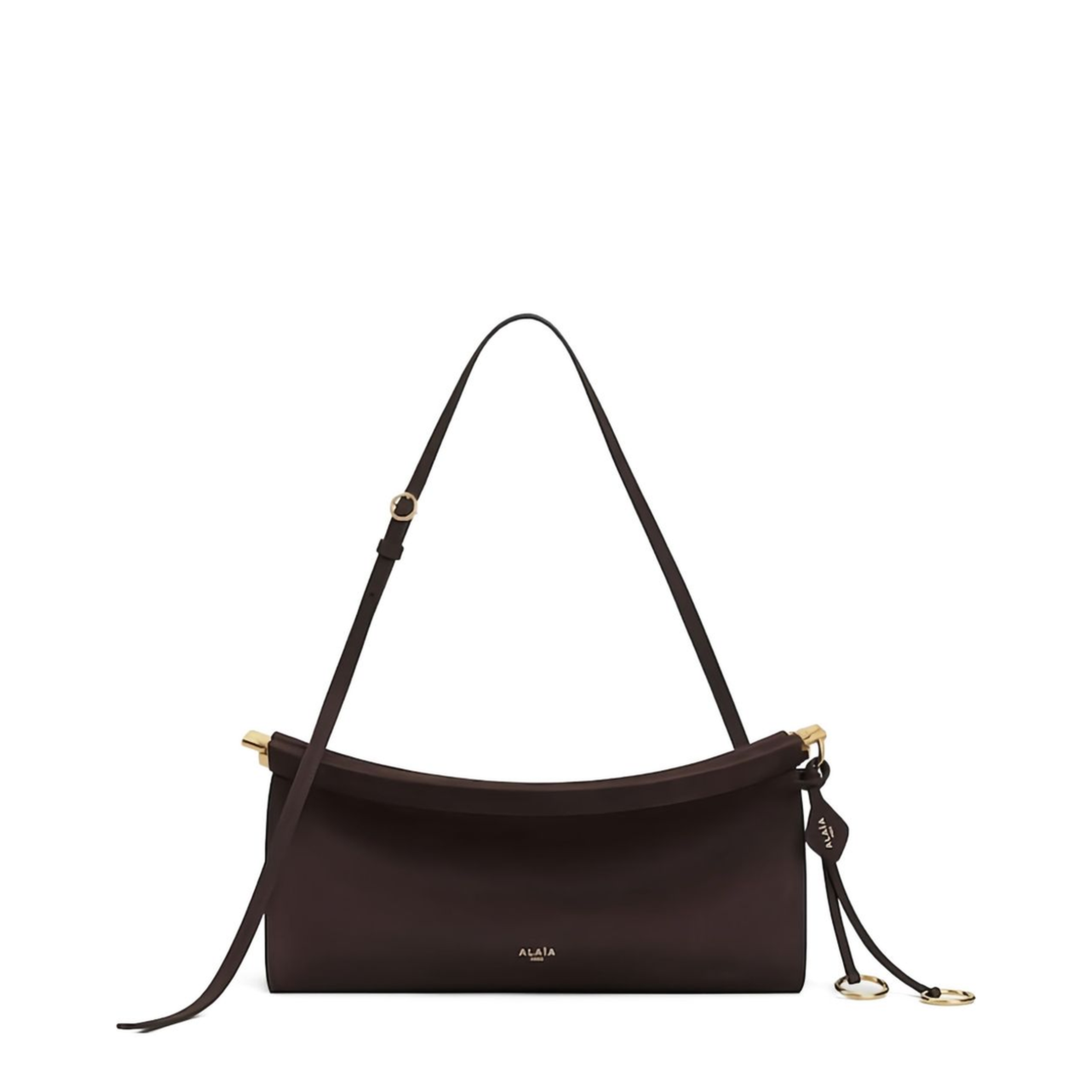 Le Click East West Medium Nubuck Shoulder Bag - Anthracite - Image 1