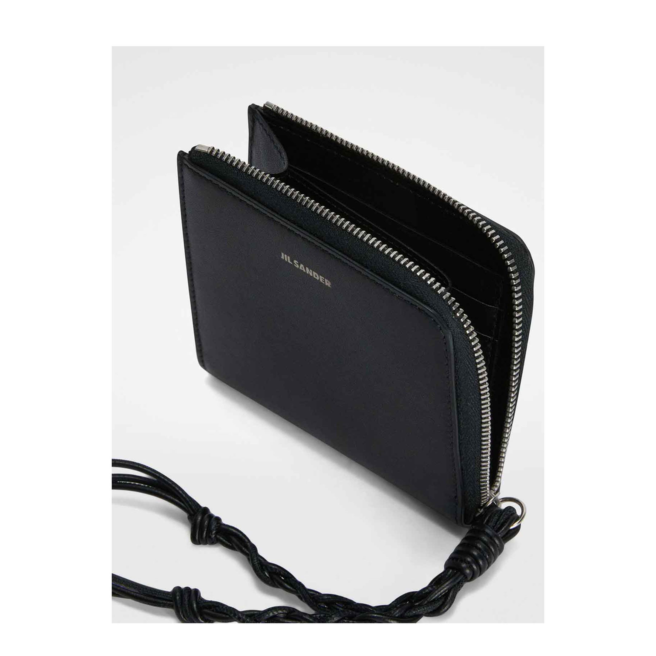 Tangle Calfskin Card Holder - Black - Image 4