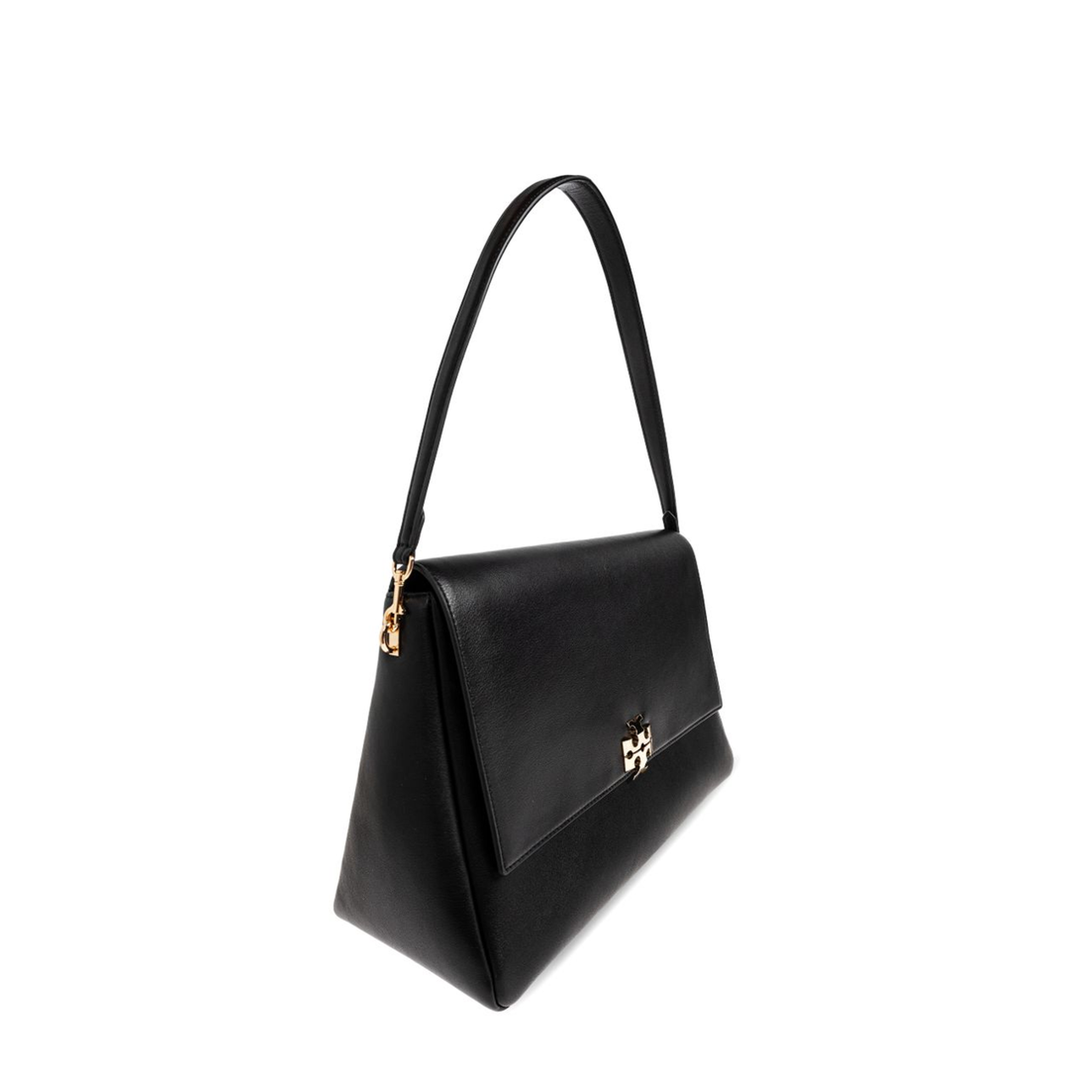 Charlie Large Leather Shoulder Bag - Black - Image 6