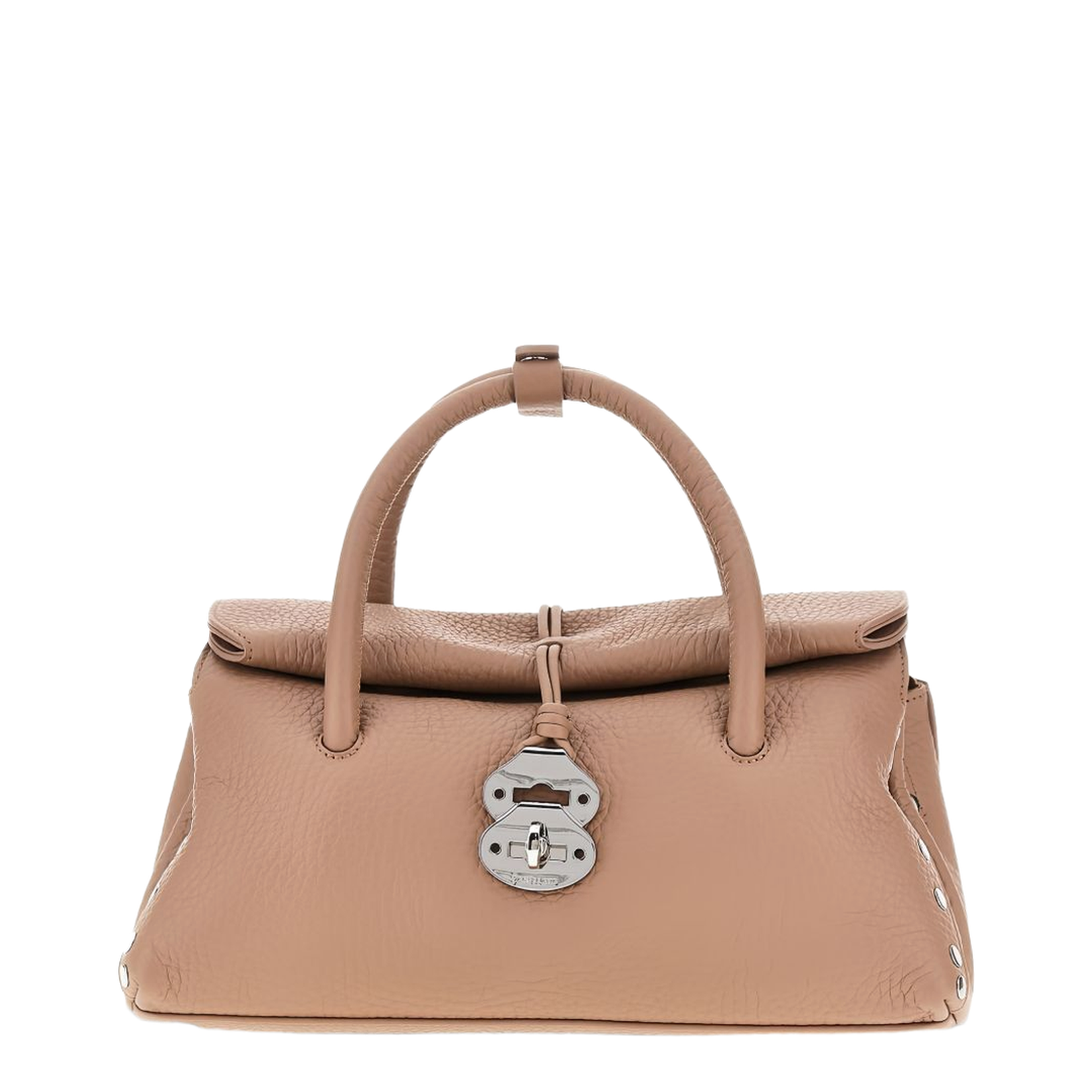 Dotta Centauro Small Grained Leather Top-Handle Bag - Brown Ribolla - Image 1