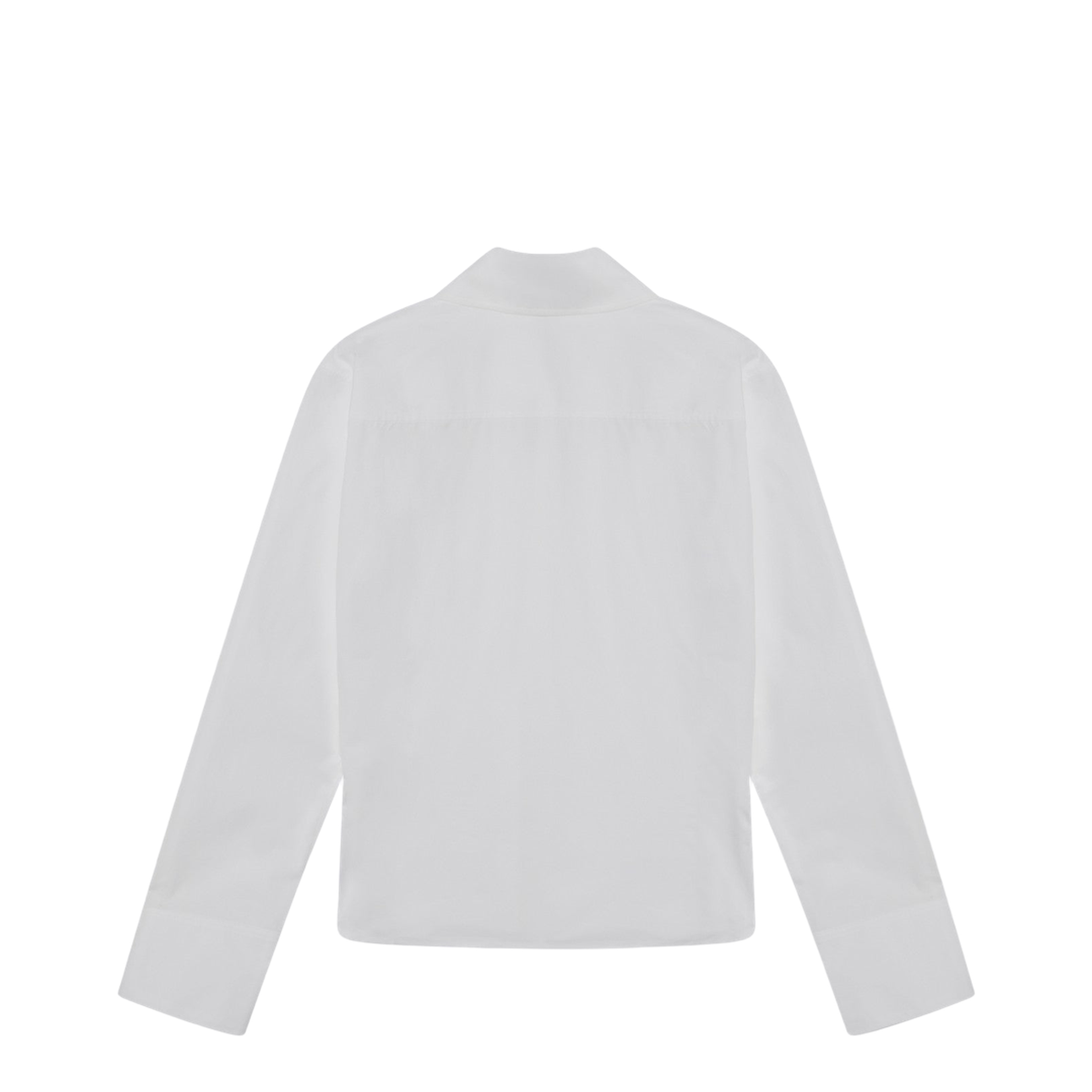 White Asymmetric Cotton Shirt - Image 2