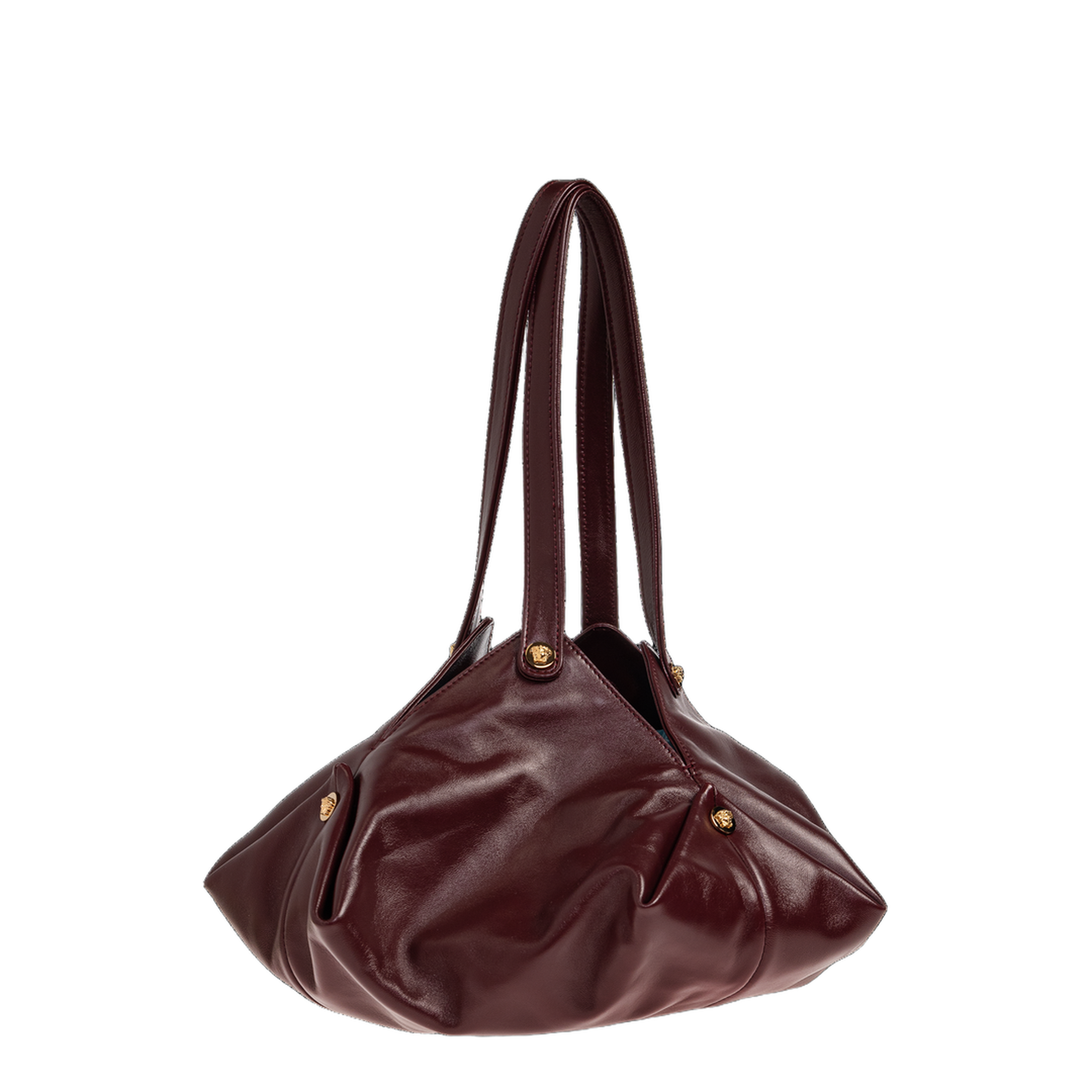 Protea Medium Lambskin Shoulder Bag - Burgundy - Image 4
