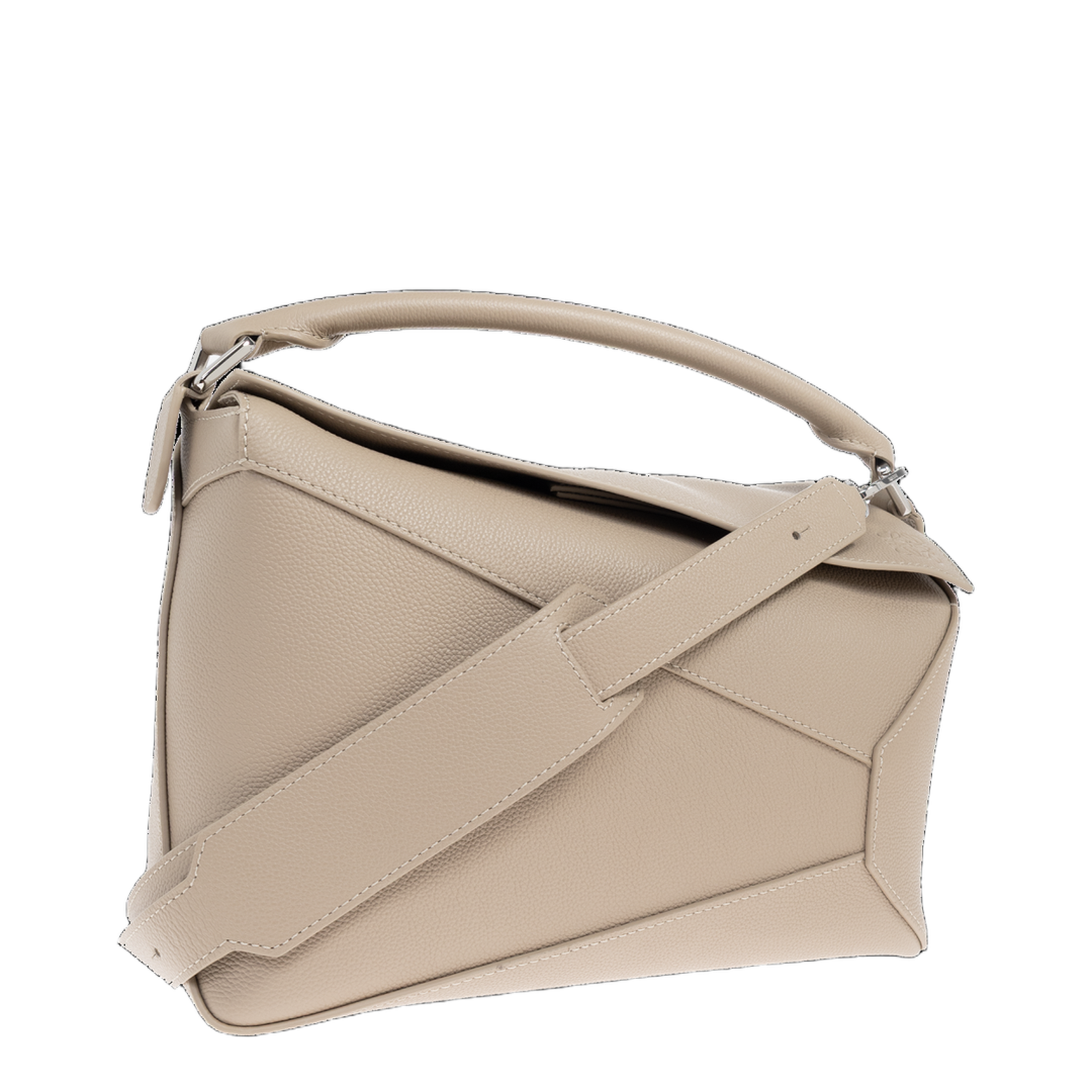 Puzzle Edge Medium Soft Grained Calfskin Shoulder Bag - Clay - Image 3