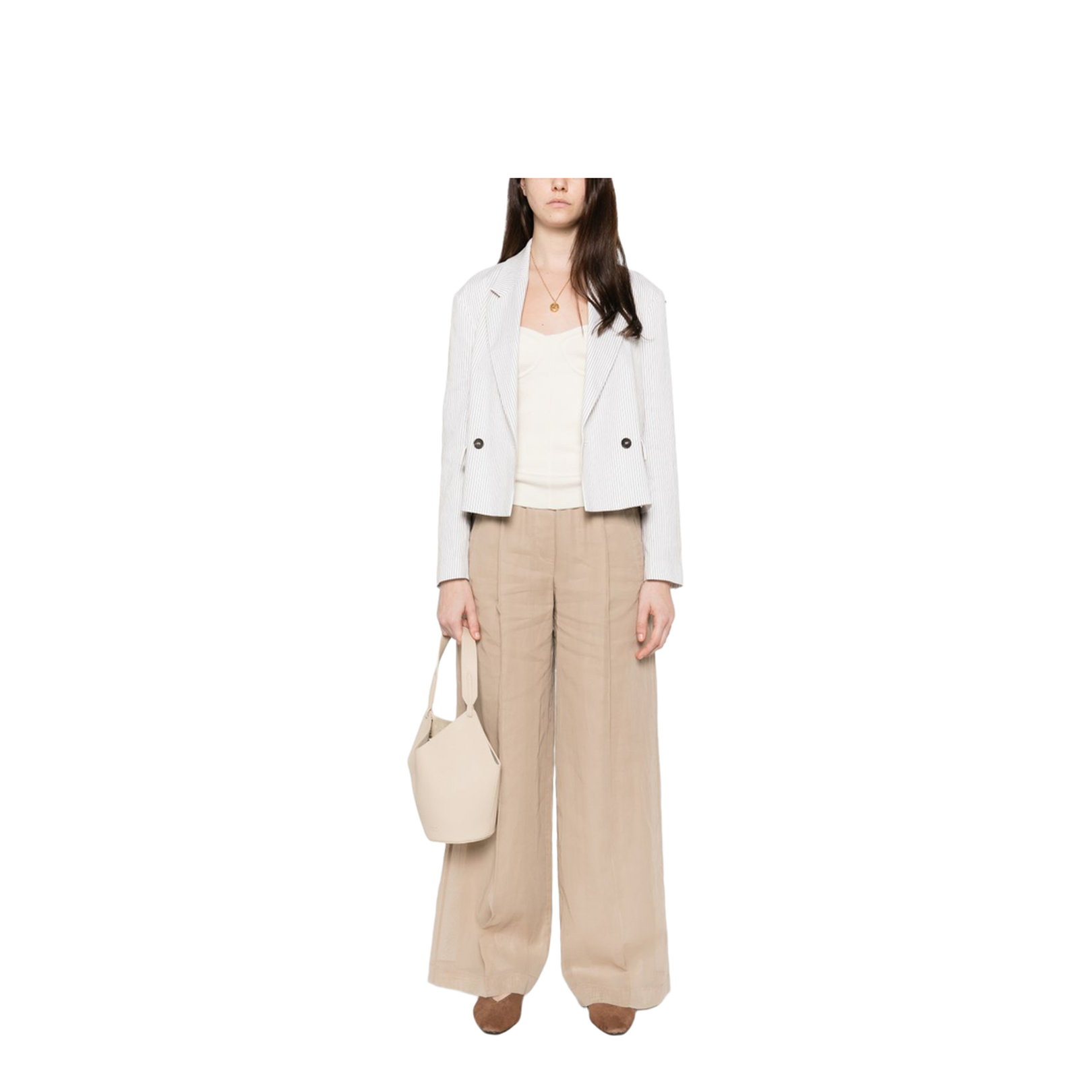Cotton Trousers Cream - Image 2