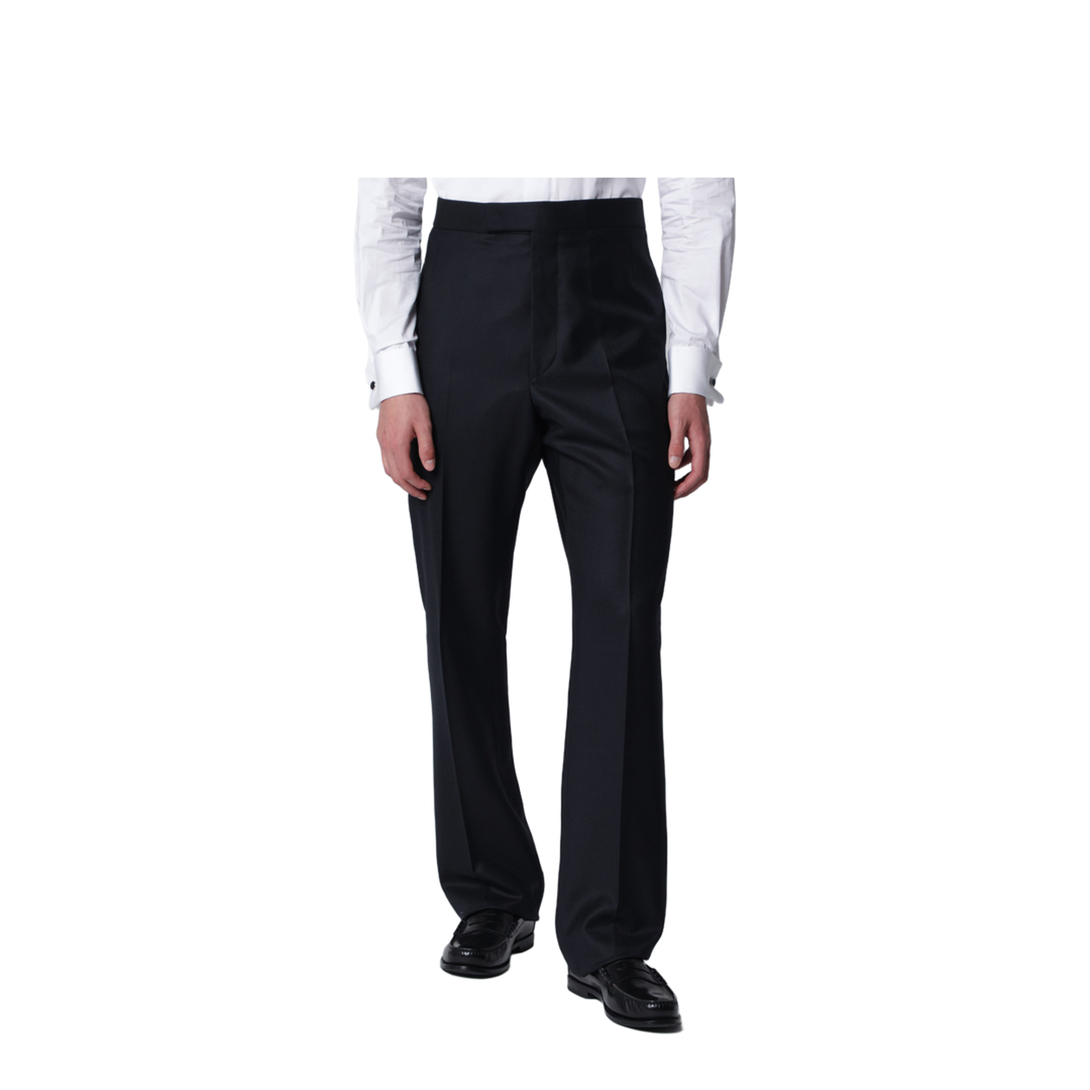 Navy Blue Wool Trousers - Image 1