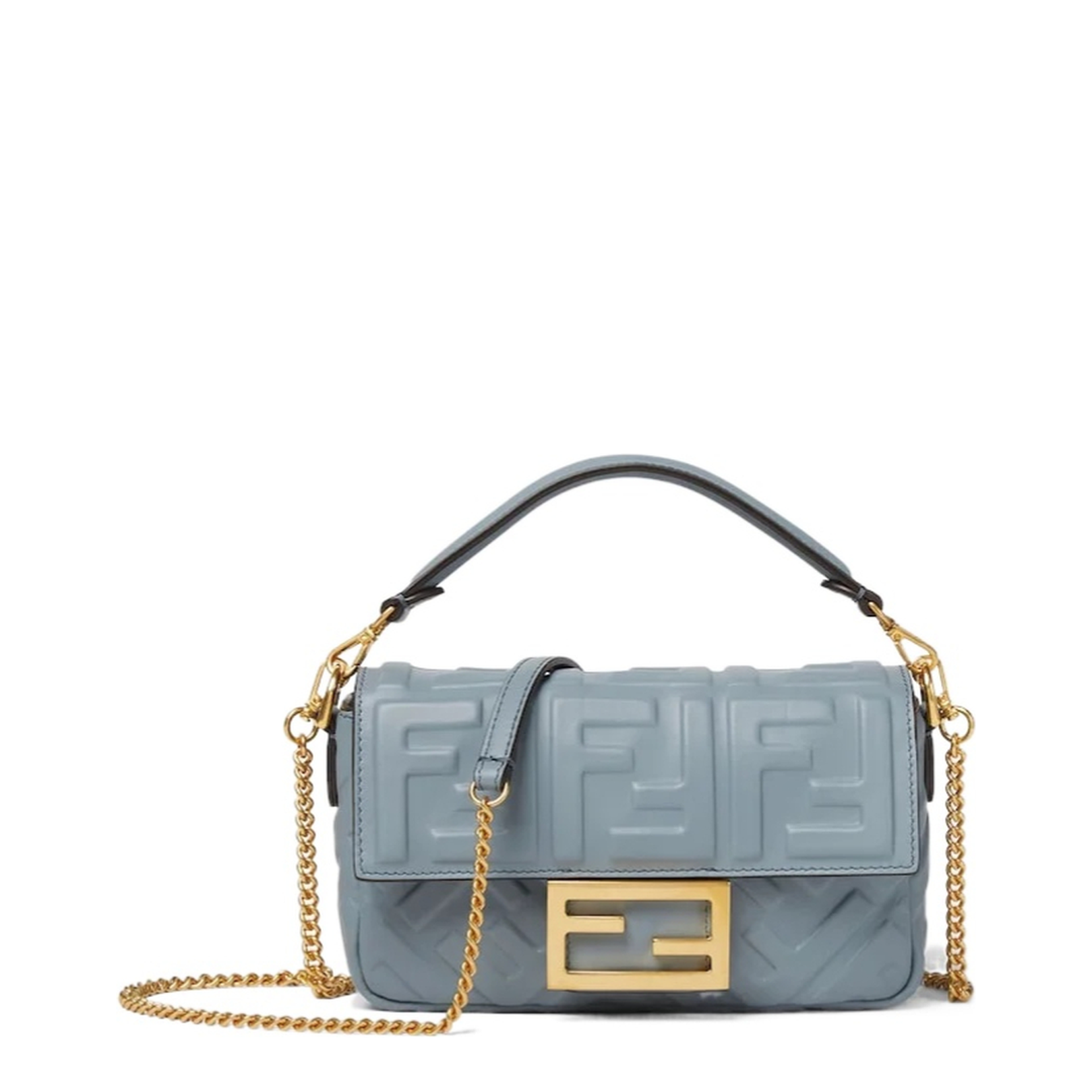 Crossbody Bag Leather Light Blue - Image 1