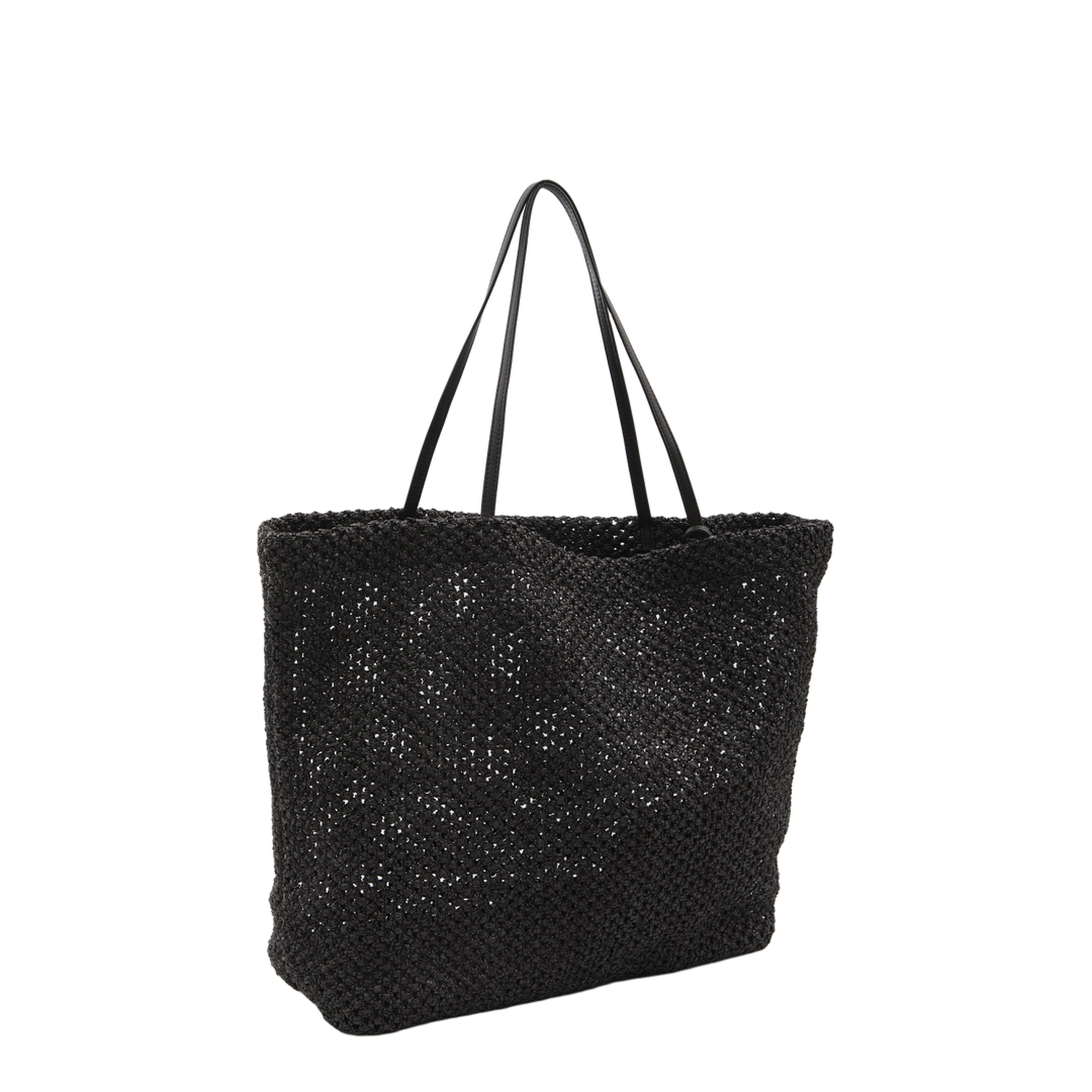 Barn Small Raffia Tote - Black - Image 2