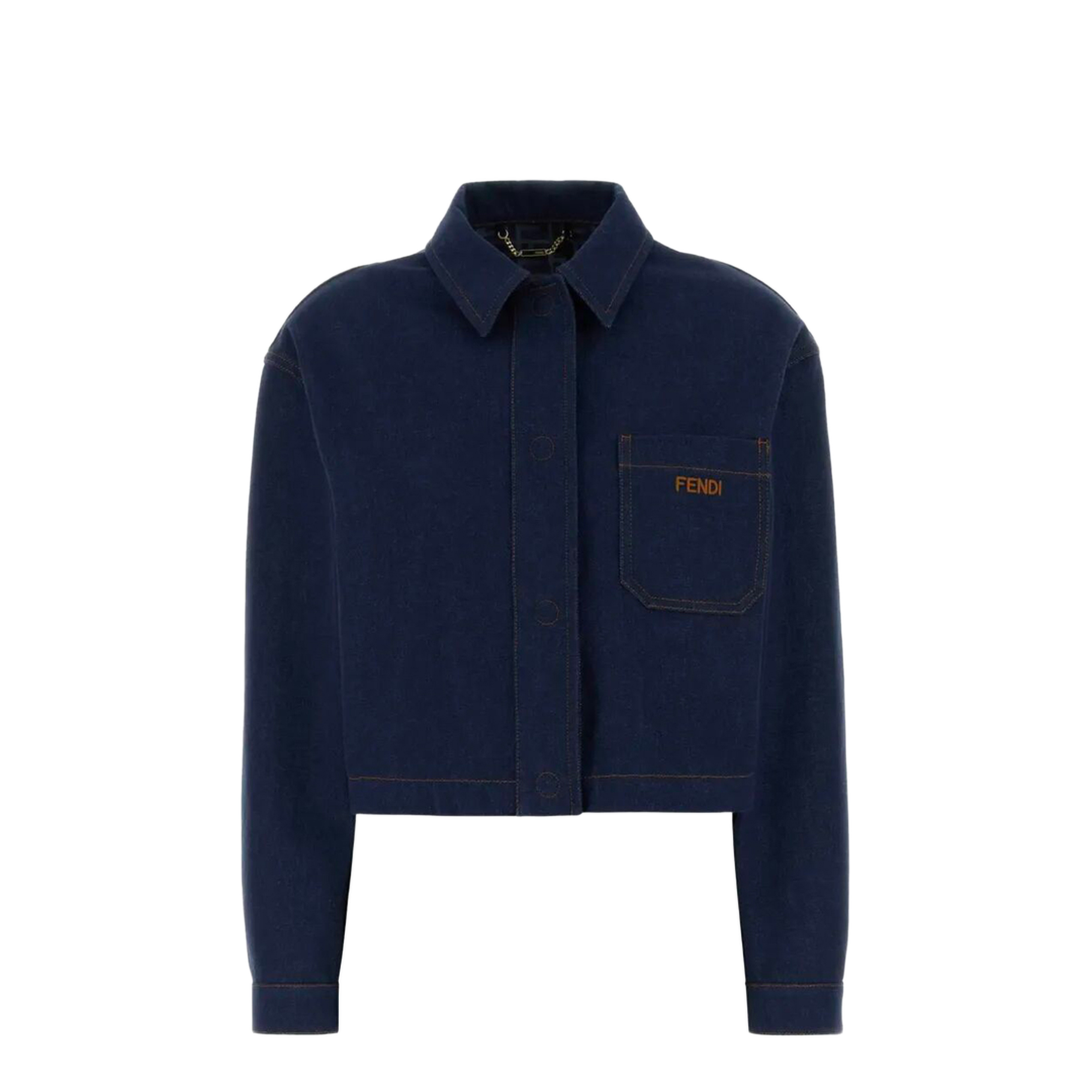 Cropped Denim Jacket - Image 1