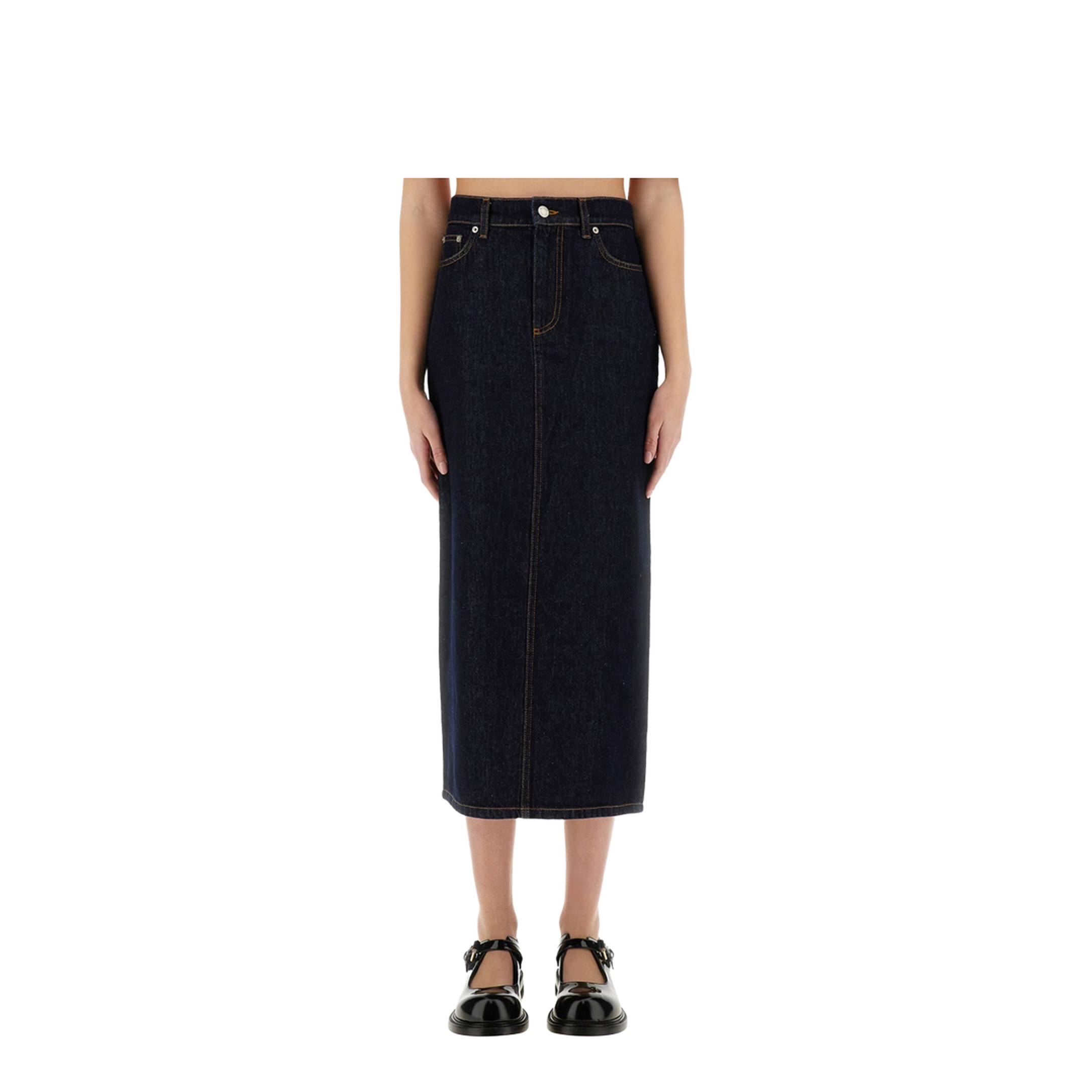 Long Denim Skirt - Image 1