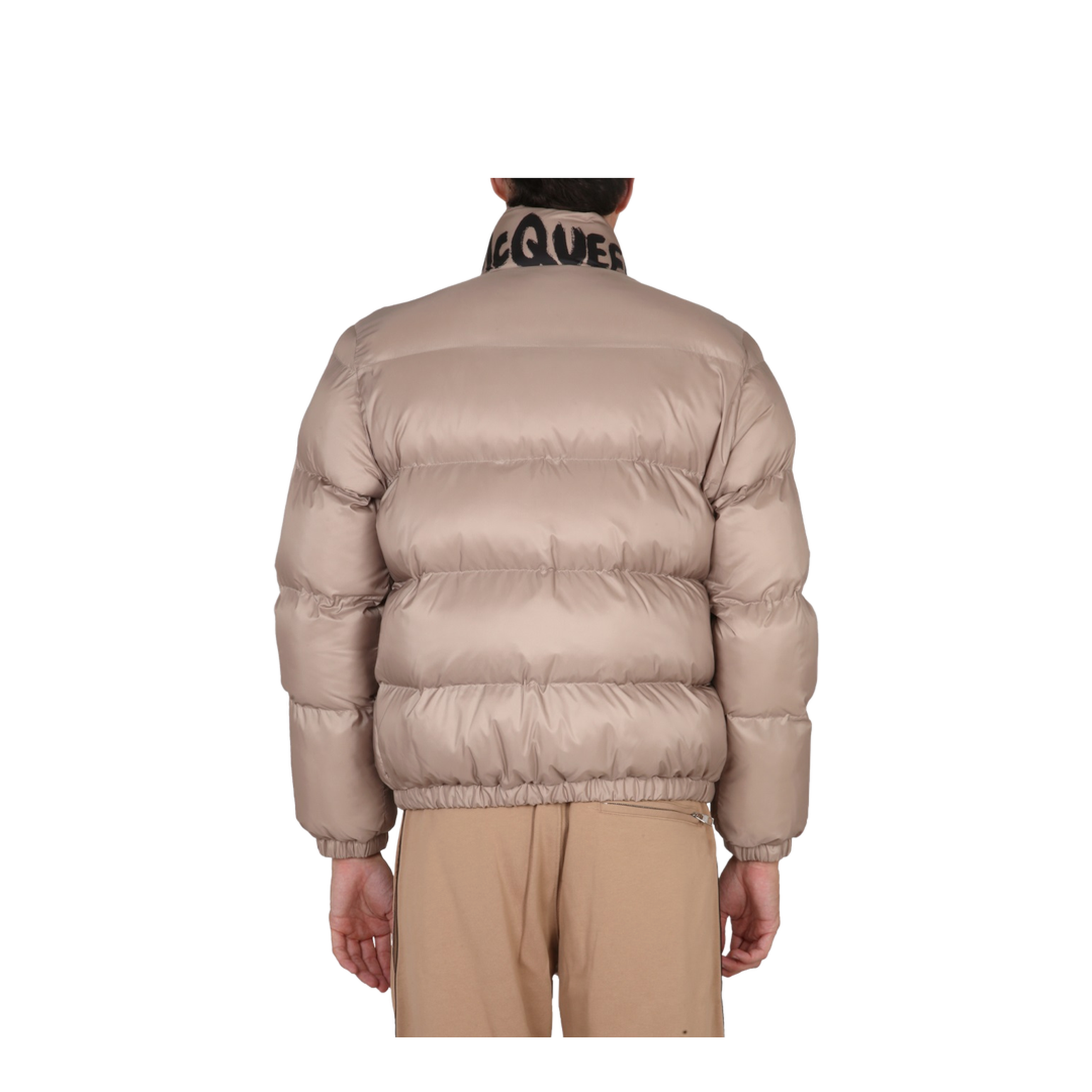 Graffiti Logo Print Down Jacket - Image 3