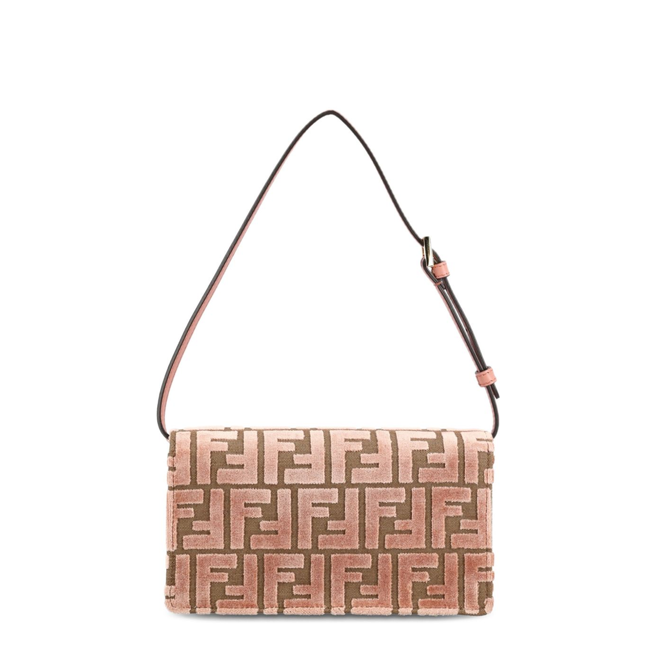 Wallet On Chain Baguette Fabric Pink - Image 3