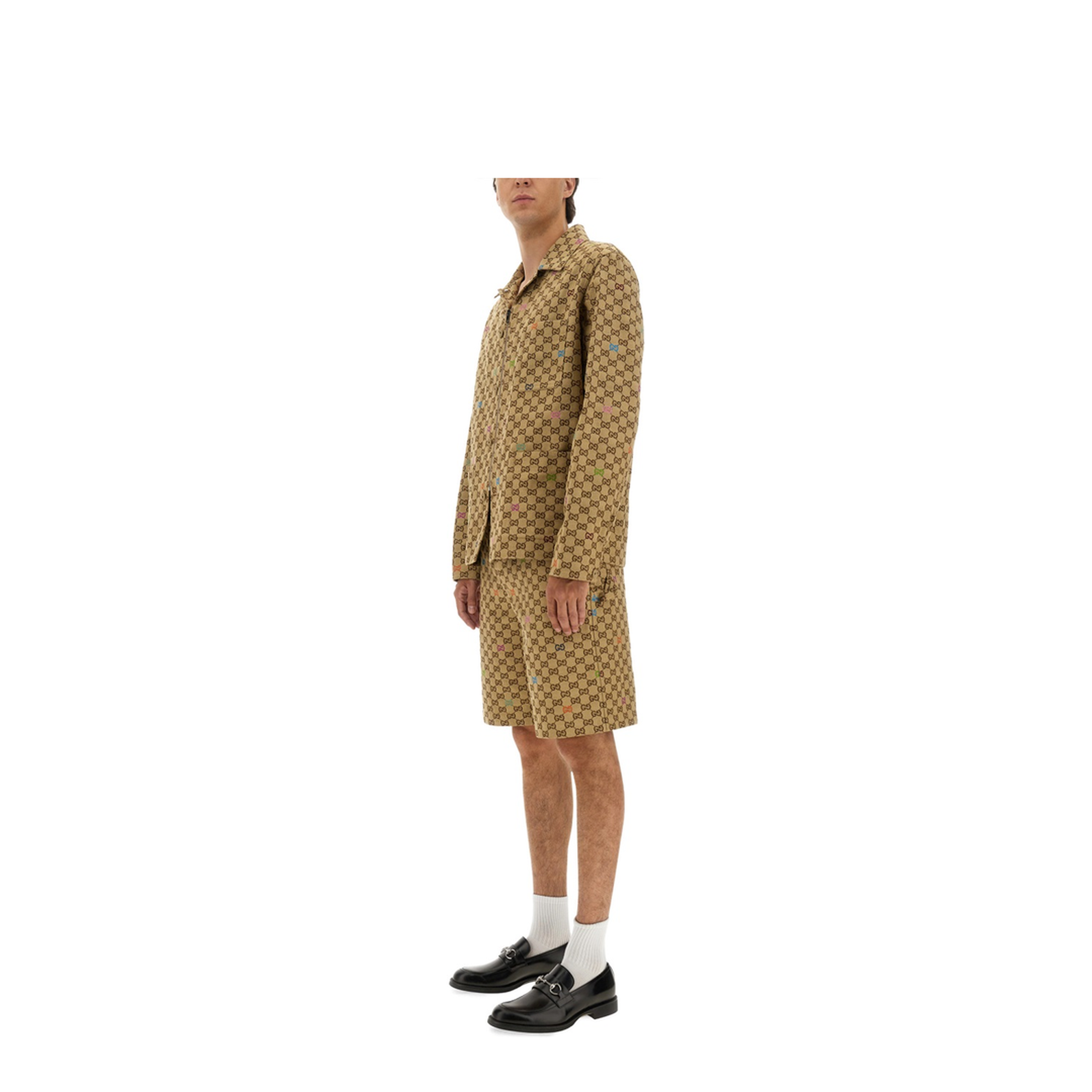 Canvas Jacket in Camel and Dark Brown - Image 2