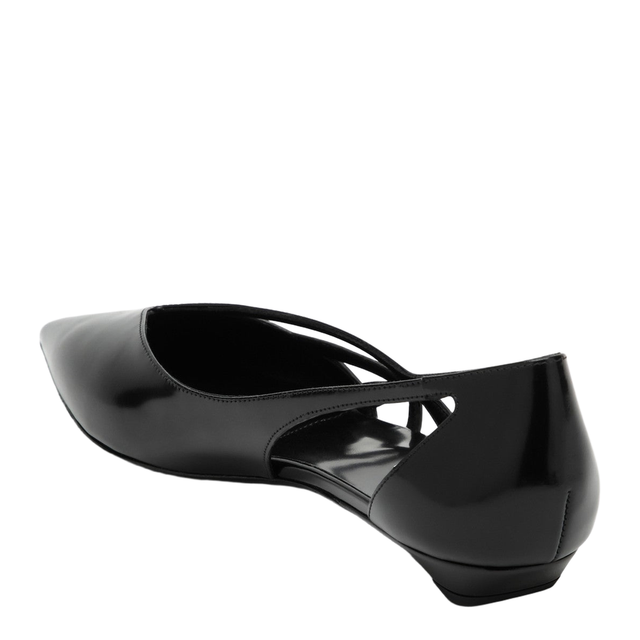Cut-Out Ballet Flats - Black - Image 2