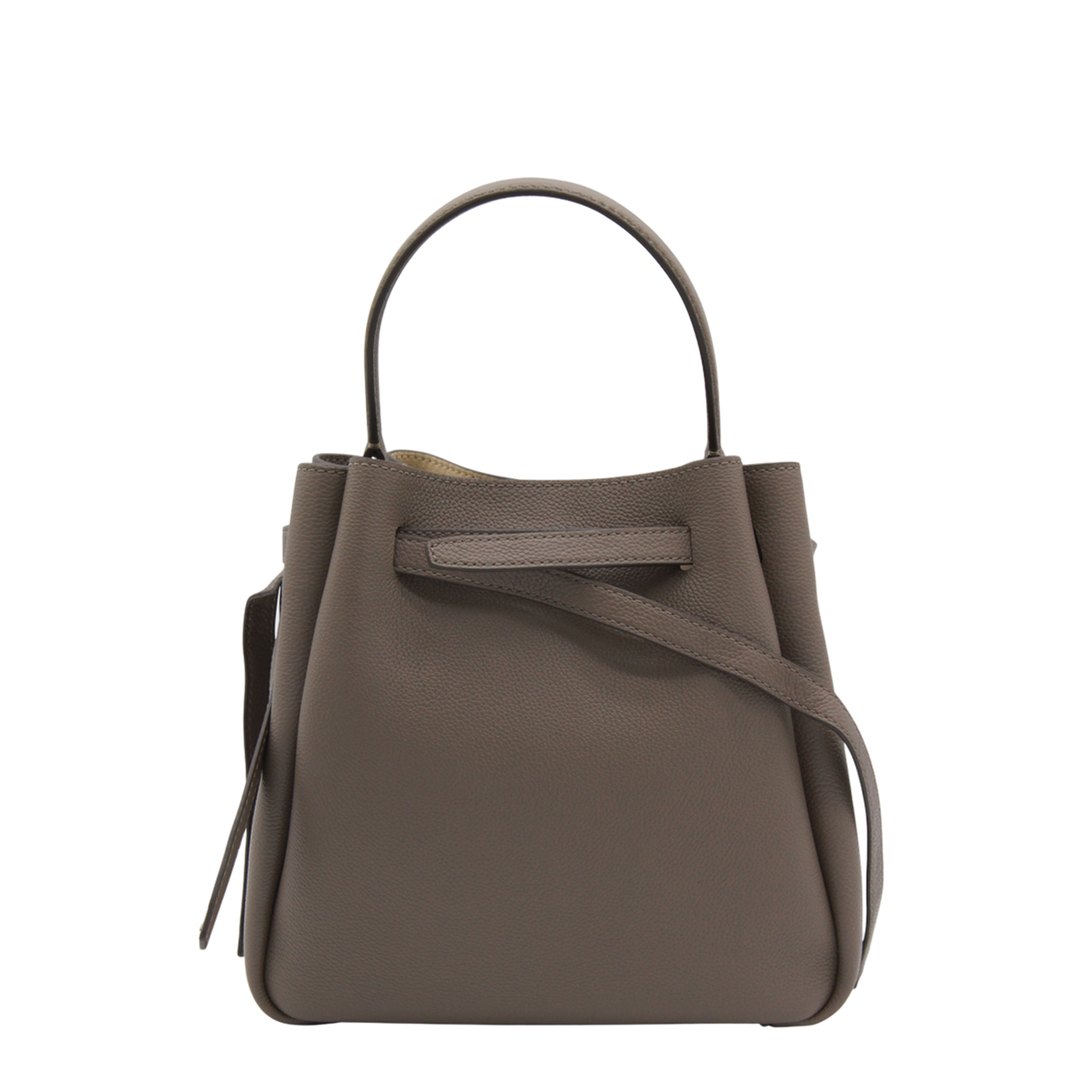 Romy Pebbled Leather Bucket Bag - Soft Cement - Image 6