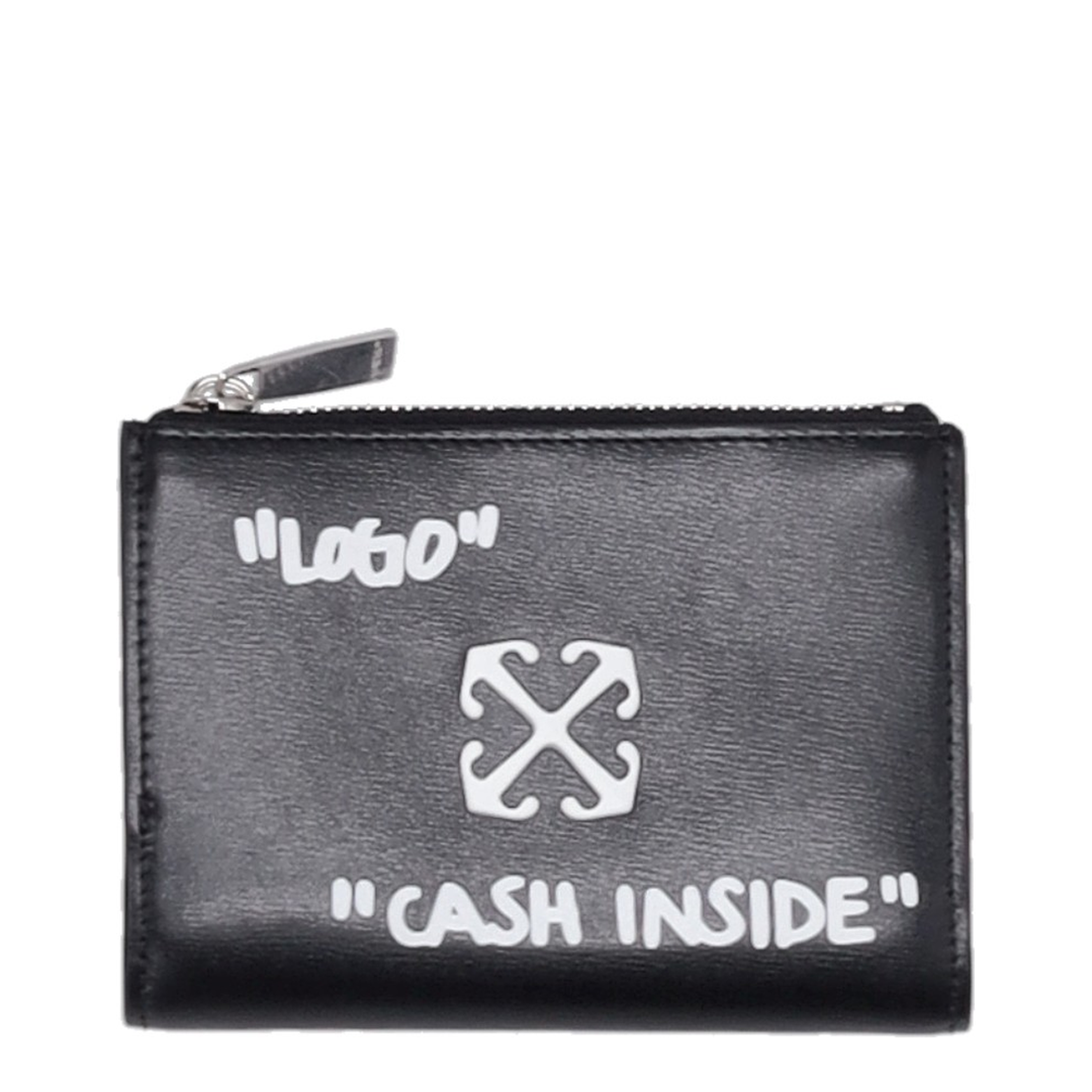 Jitney Zipped Bifold Quote Black - White - Image 1