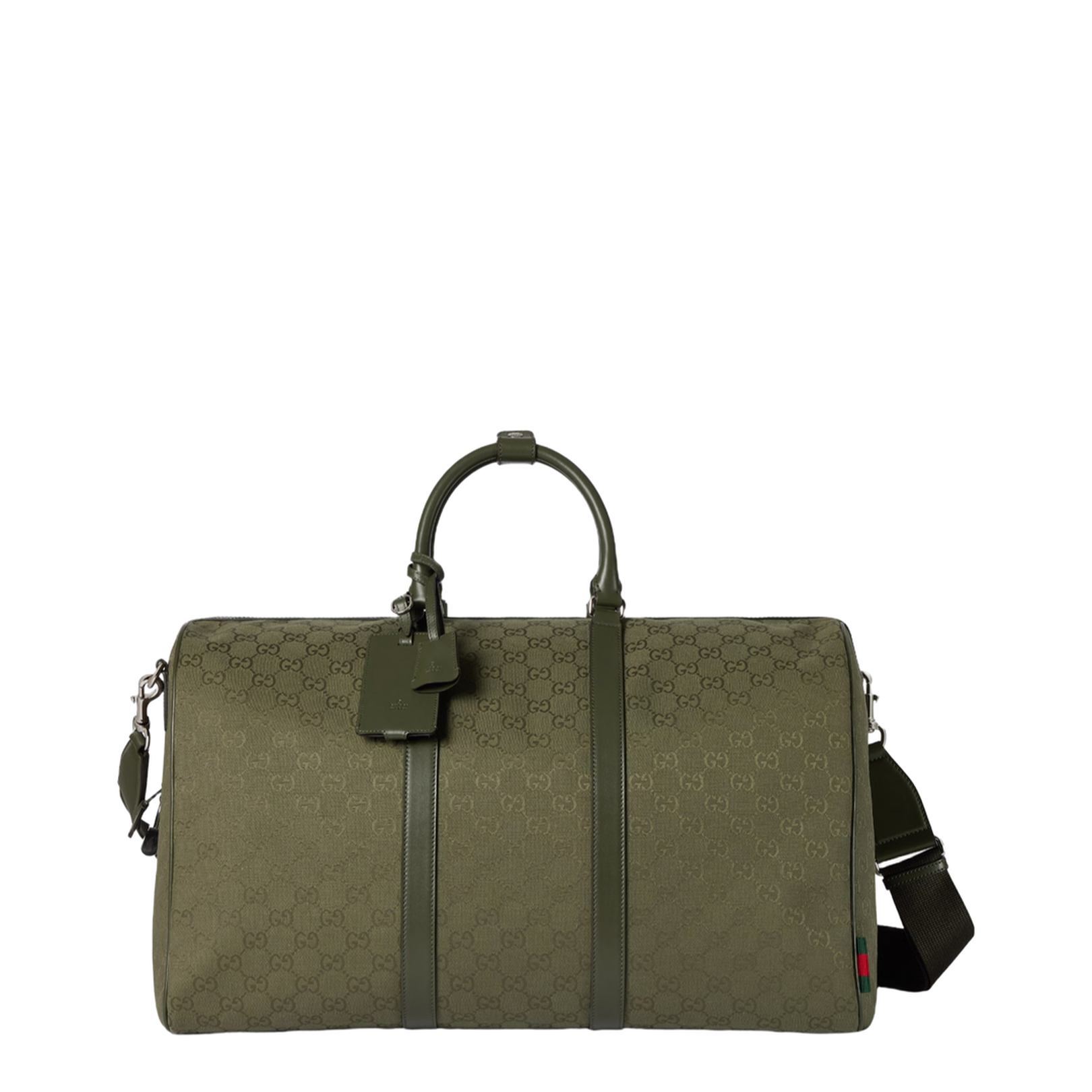 GG Canvas Large Duffle Bag Forest Green - Image 1