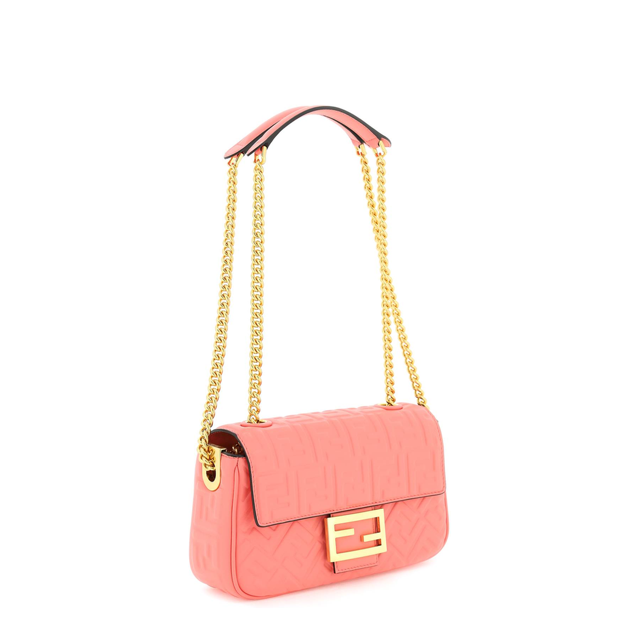 Baguette Chain Midi
Pink Nappa Leather Bag With FF Motif - Image 4