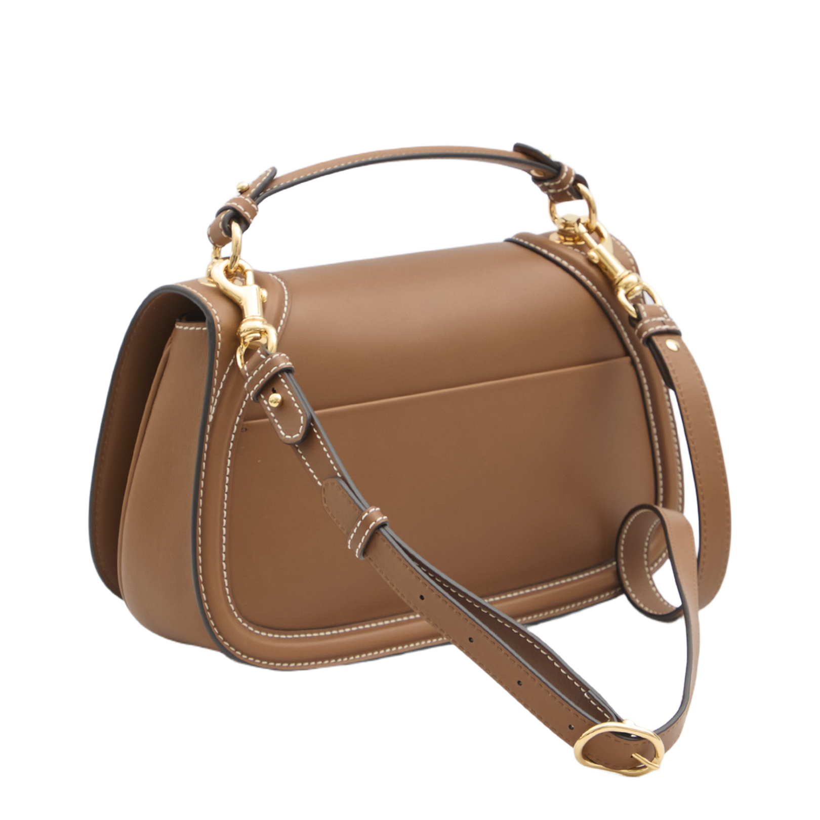 Blondie Large Leather Top Handle Bag - Tan - Image 3