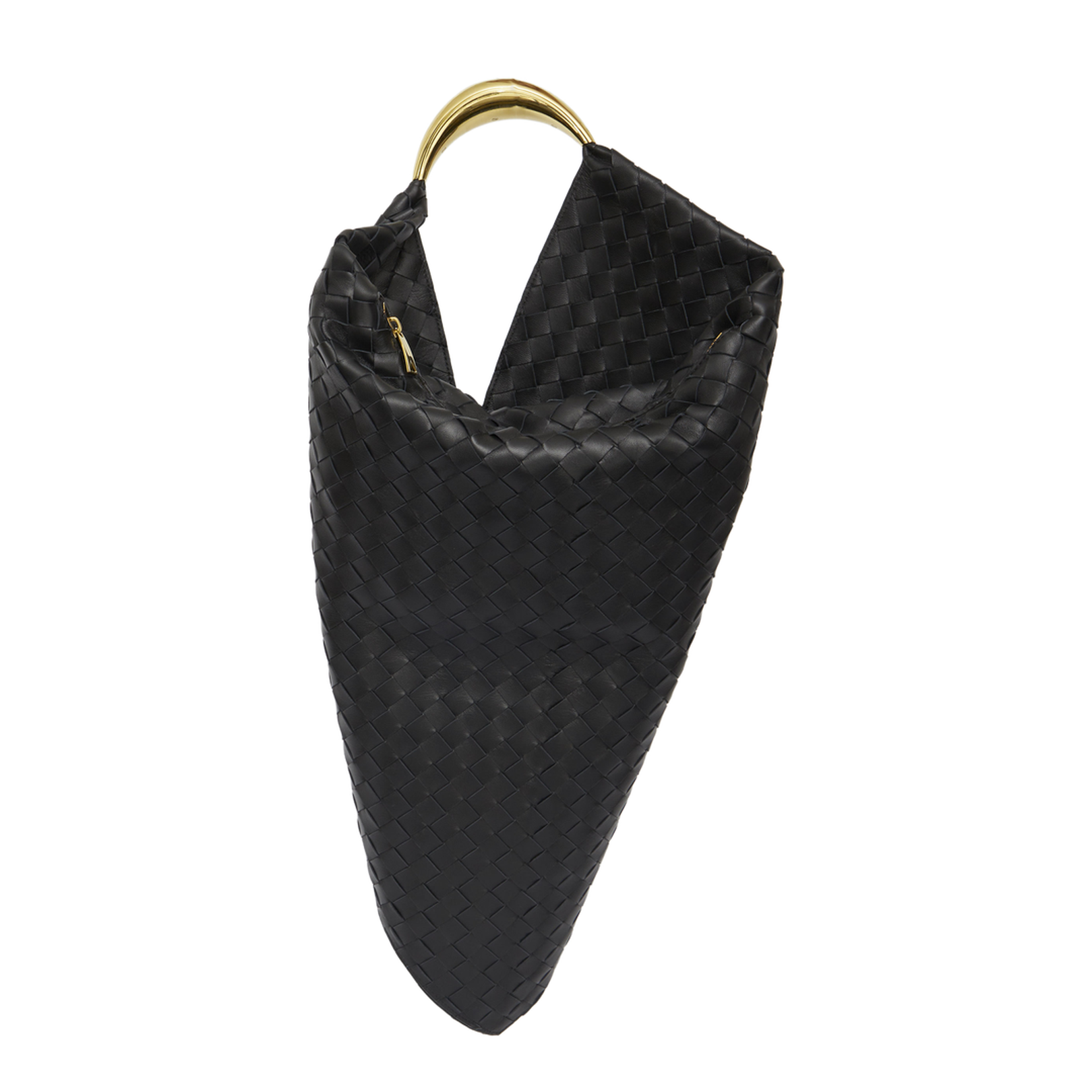 Foulard Leather Top Handle Bag - Black - Image 1