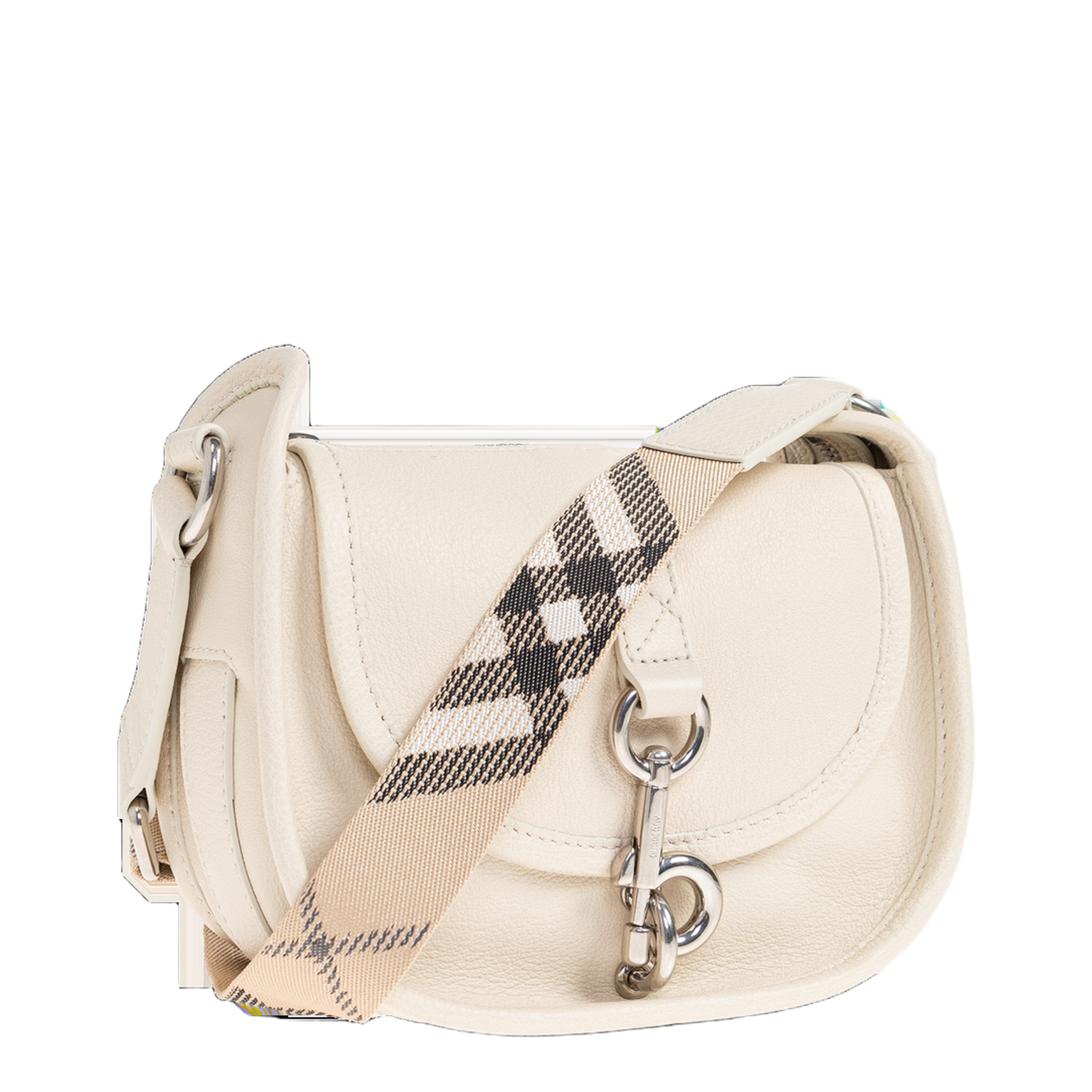 B Clip Mini Calf Leather Messenger Bag - Soap Beige - Image 3