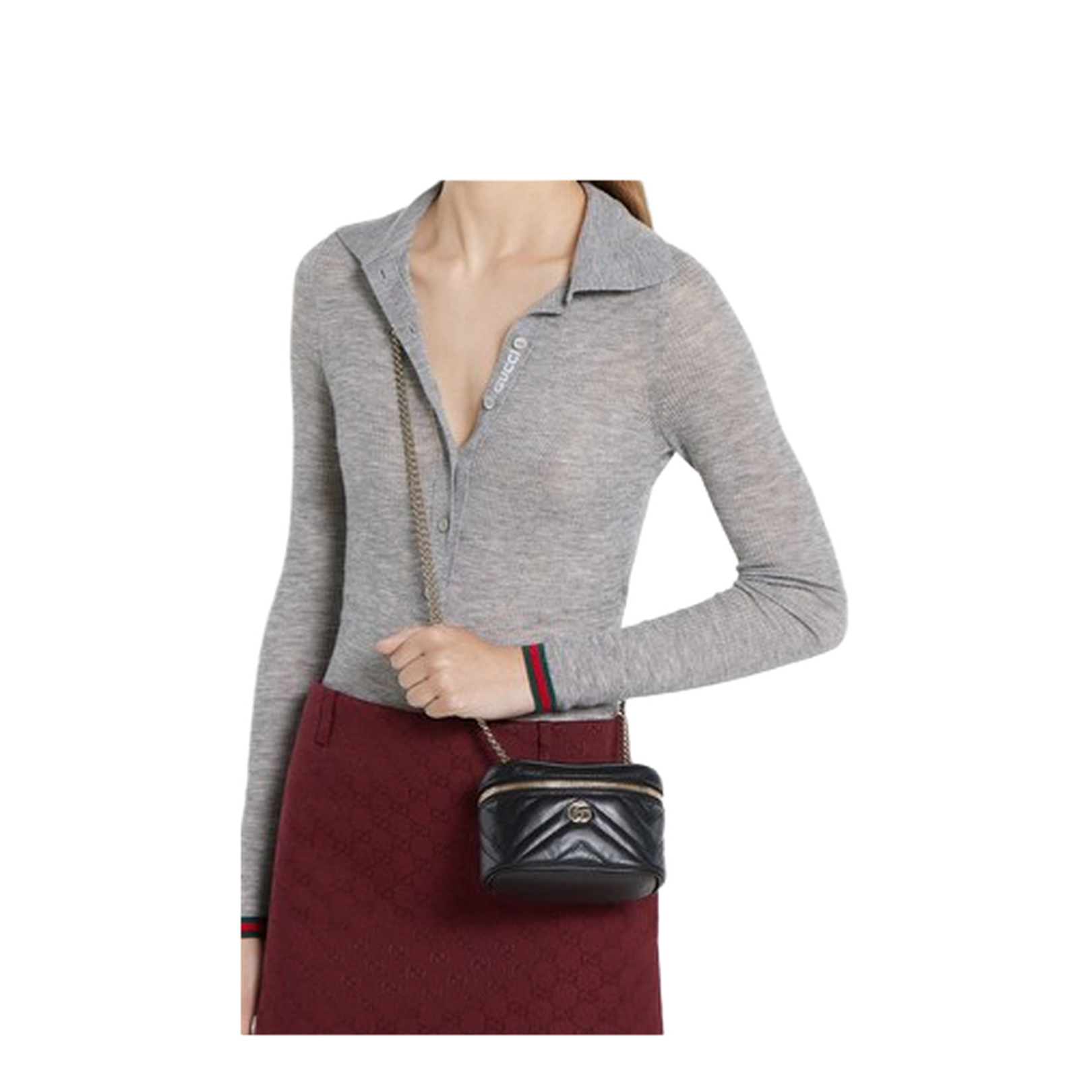 Marmont Nano Vanity Shoulder Bag Black - Image 5