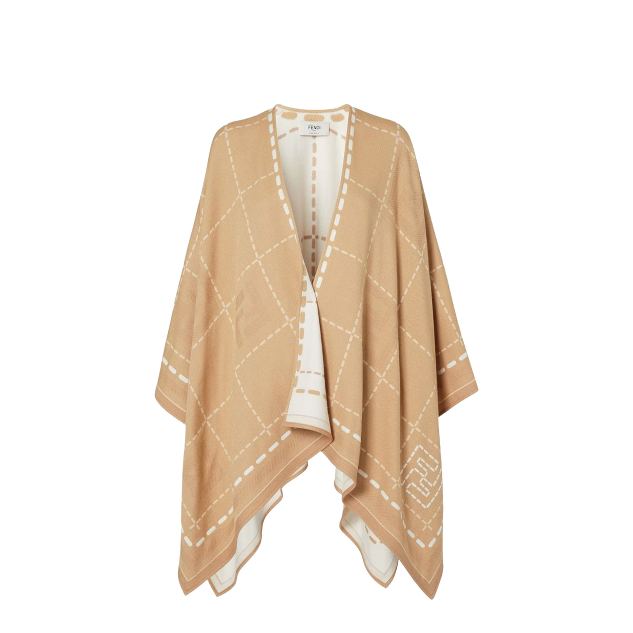 Beige Wool Poncho - Image 1